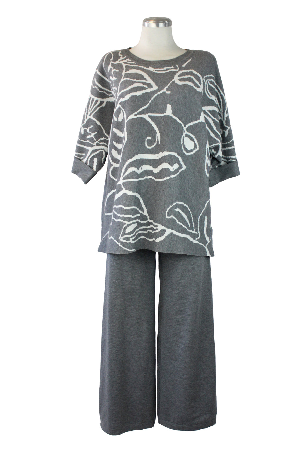 JSY803 Conjunto Suéter Diseño Hojas