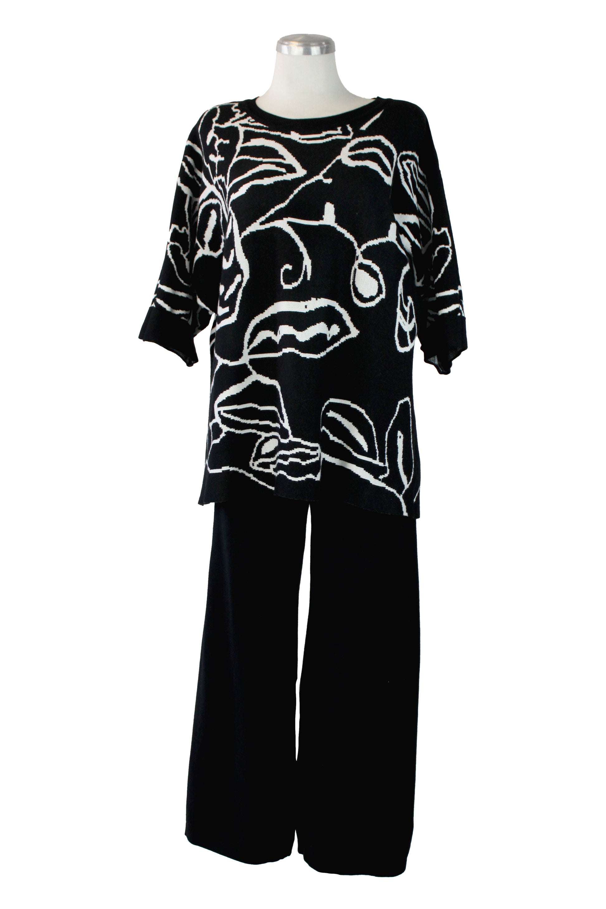 JSY803 Conjunto Suéter Diseño Hojas