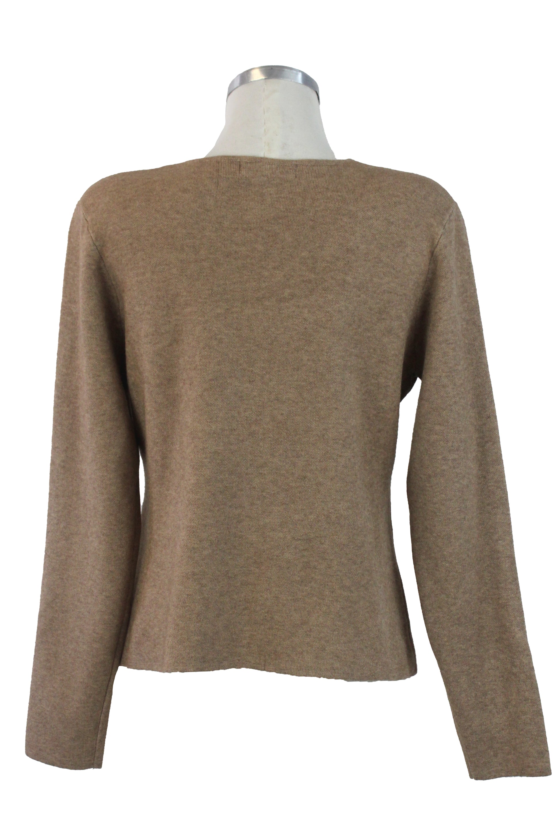 1270 Suéter de Botones Irregulares y Bolsillos