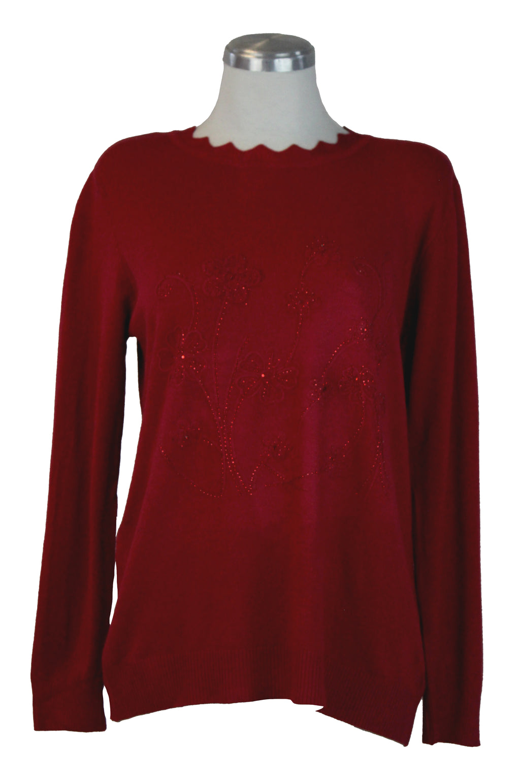 AF23773 Suéter Manga Larga Flores de Piedras