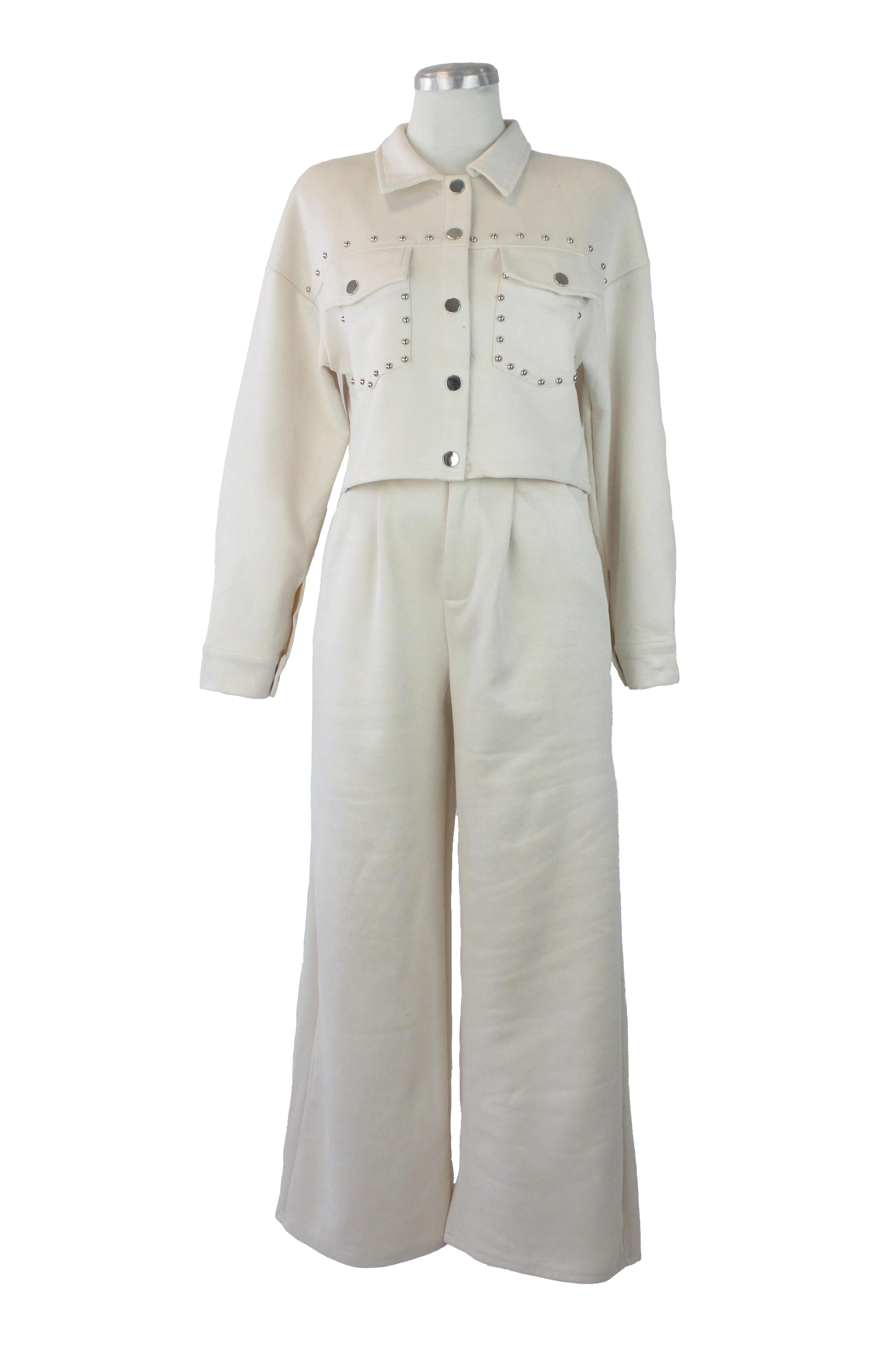 LIF5022 Conjunto Chamarra Corta con Estoperoles