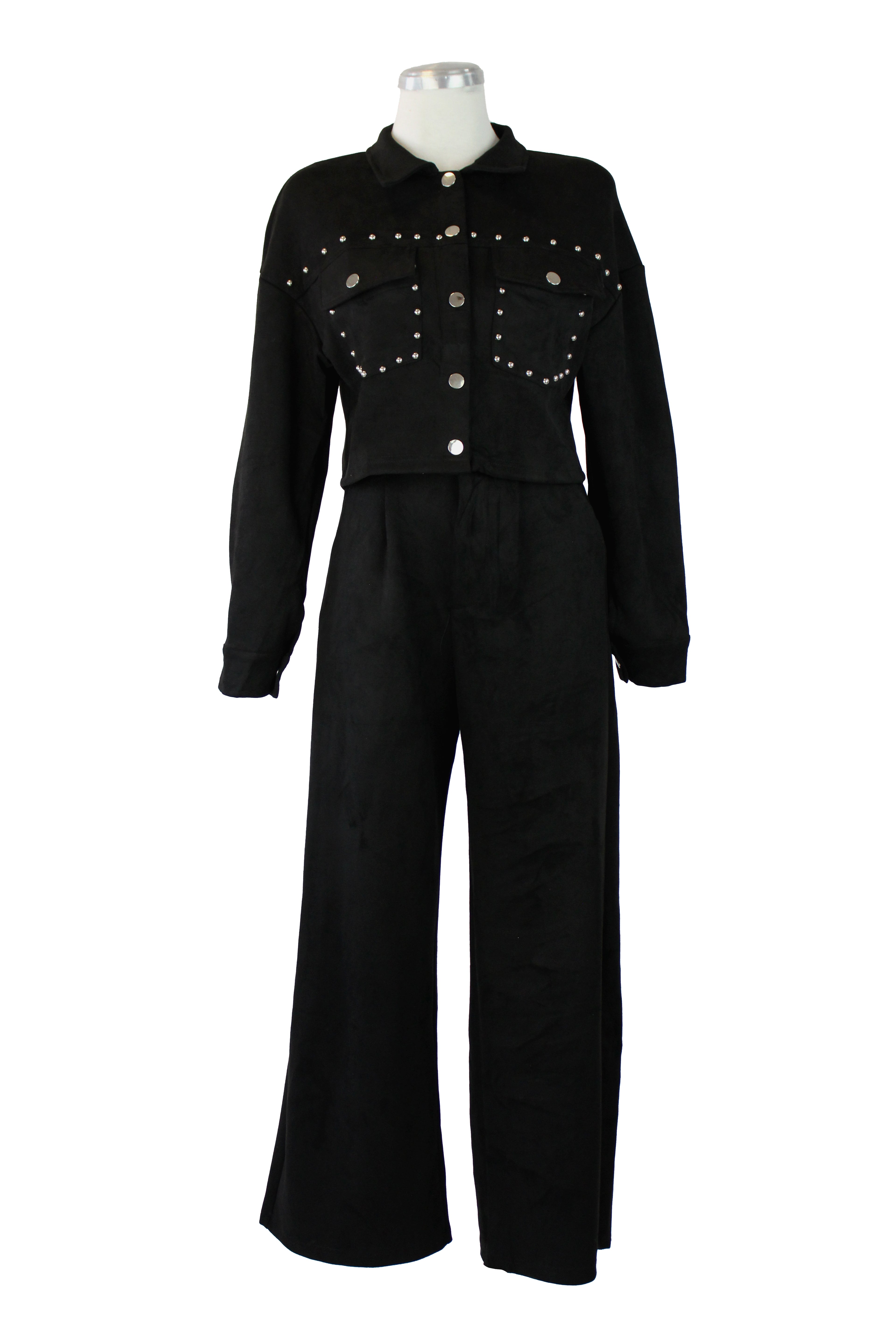 LIF5022 Conjunto Chamarra Corta con Estoperoles