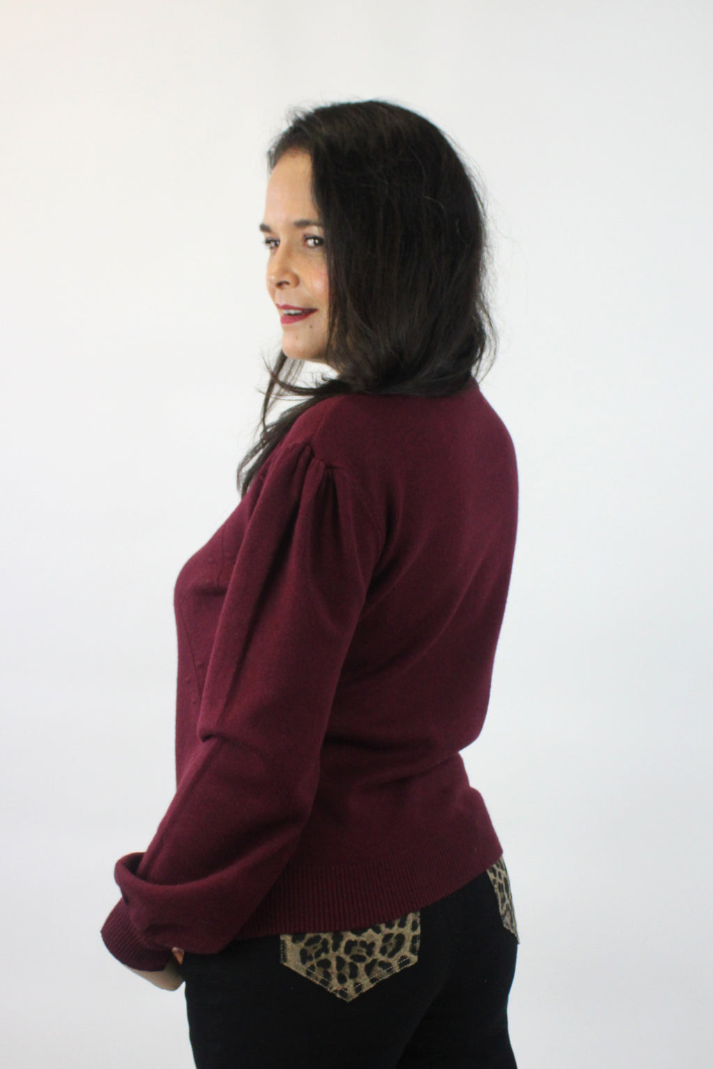 3260 Suéter Tejido Trenza y Rombos de Costura