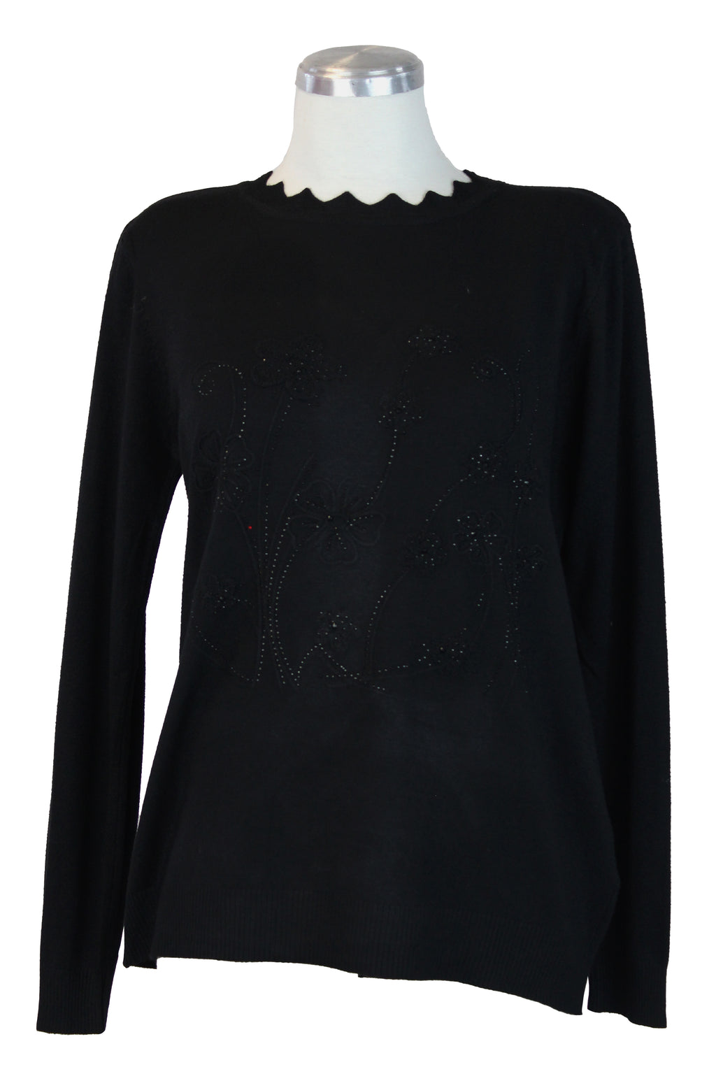 AF23773 Suéter Manga Larga Flores de Piedras