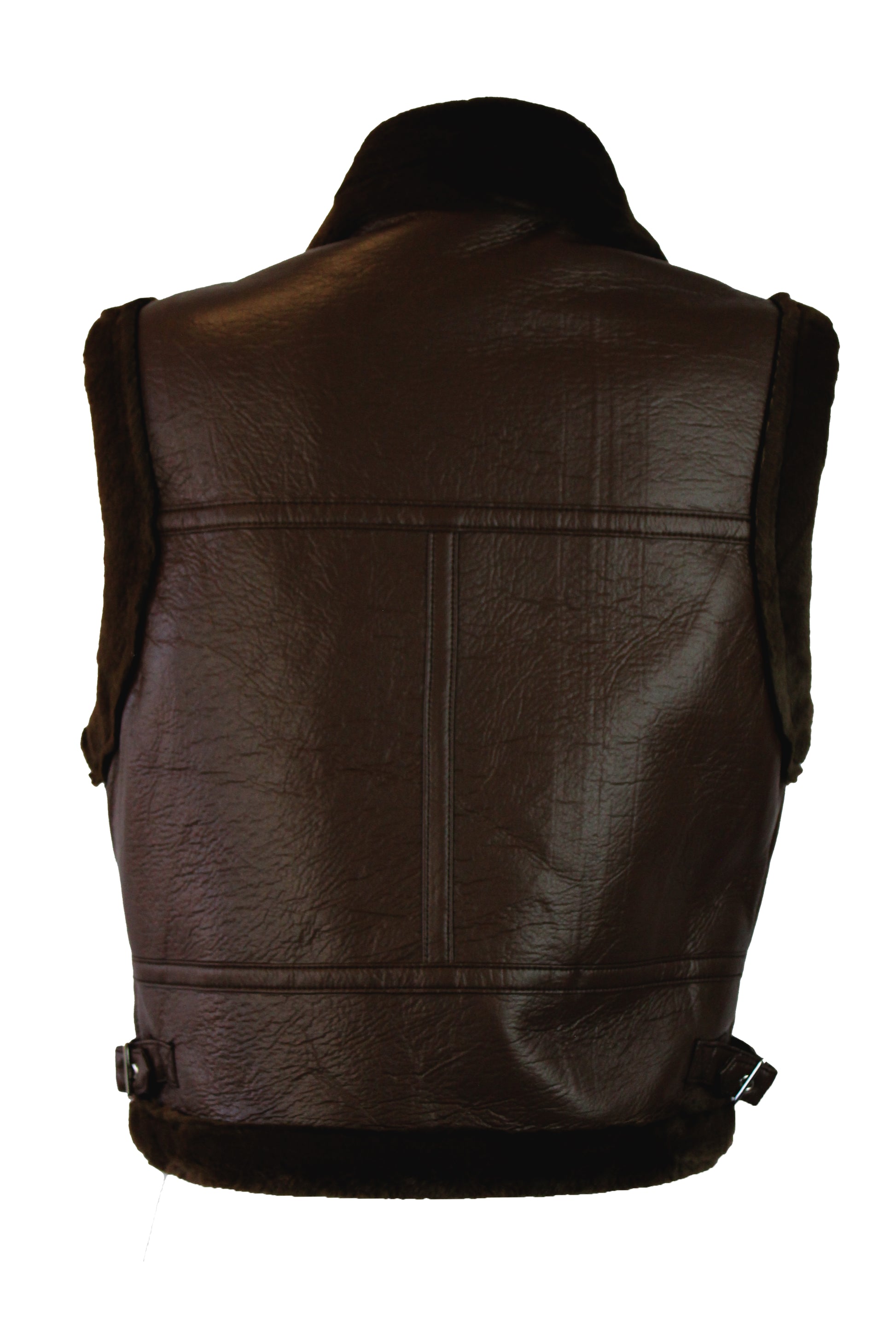 7726 Chaleco Con Zipper Bordes Afelpados