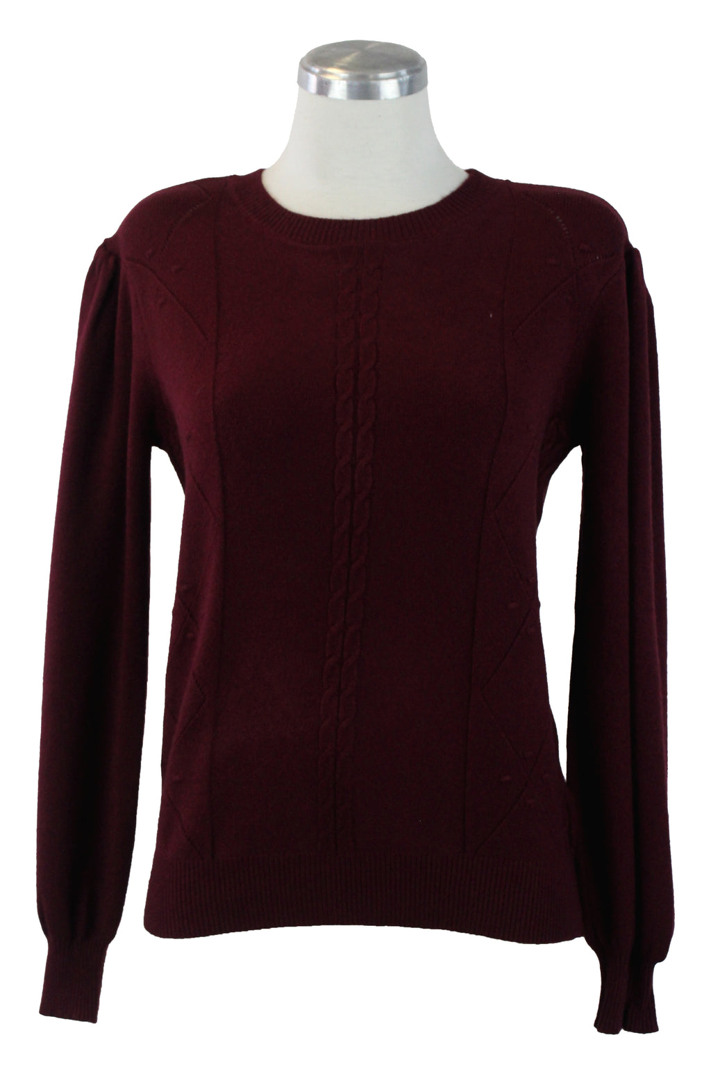 3260 Suéter Tejido Trenza y Rombos de Costura