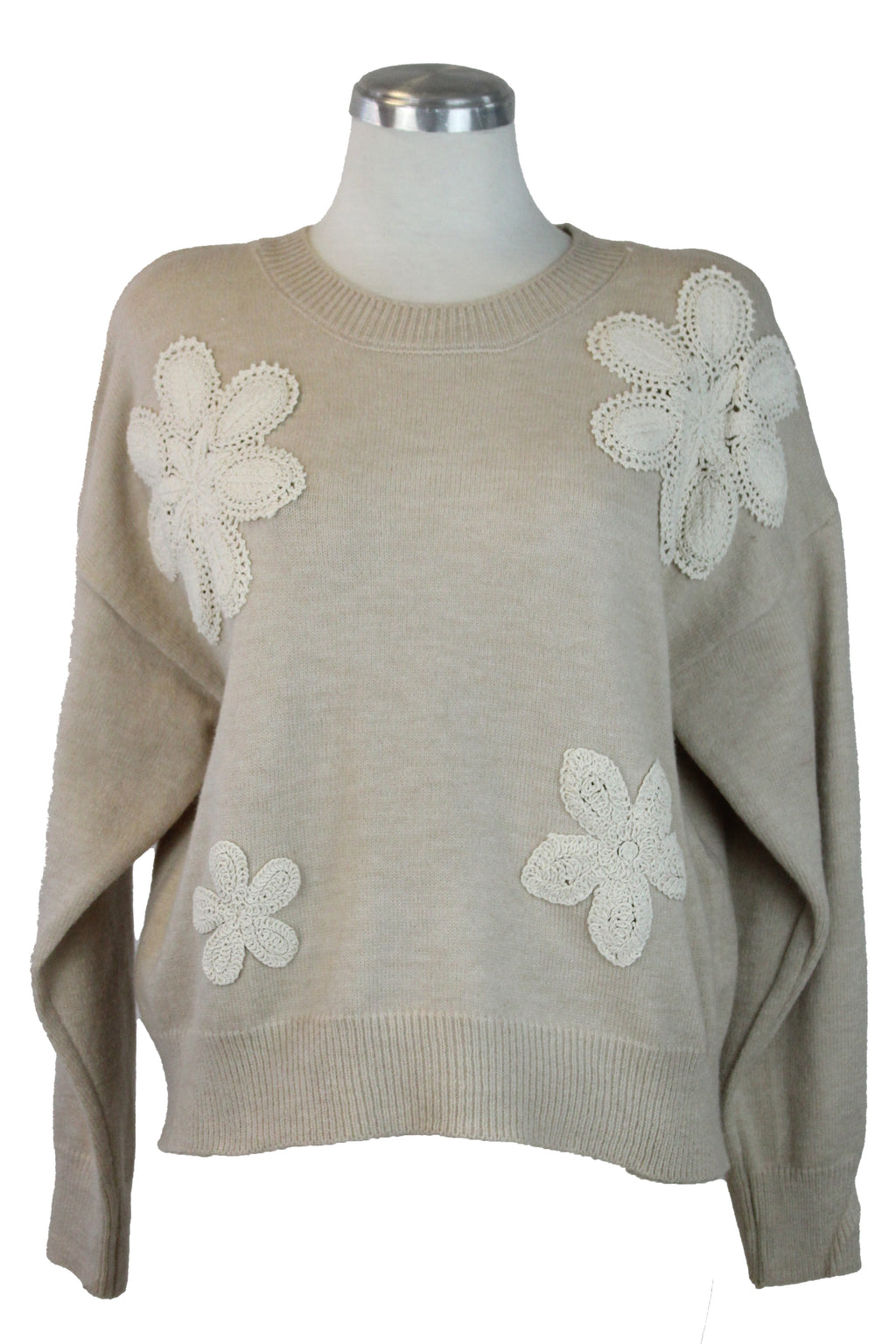 MKN-35006 Suéter Flores Bordadas