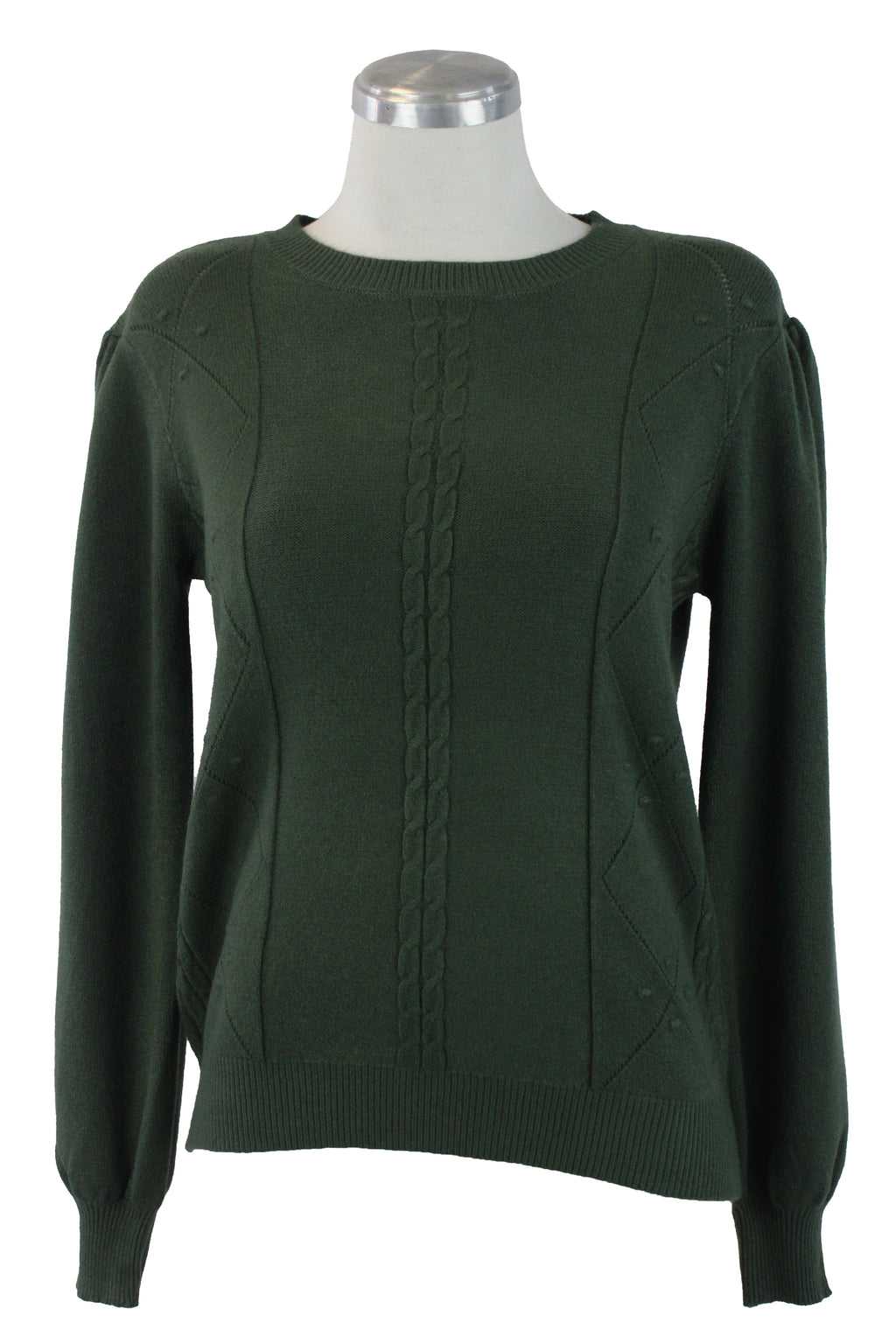 3260 Suéter Tejido Trenza y Rombos de Costura