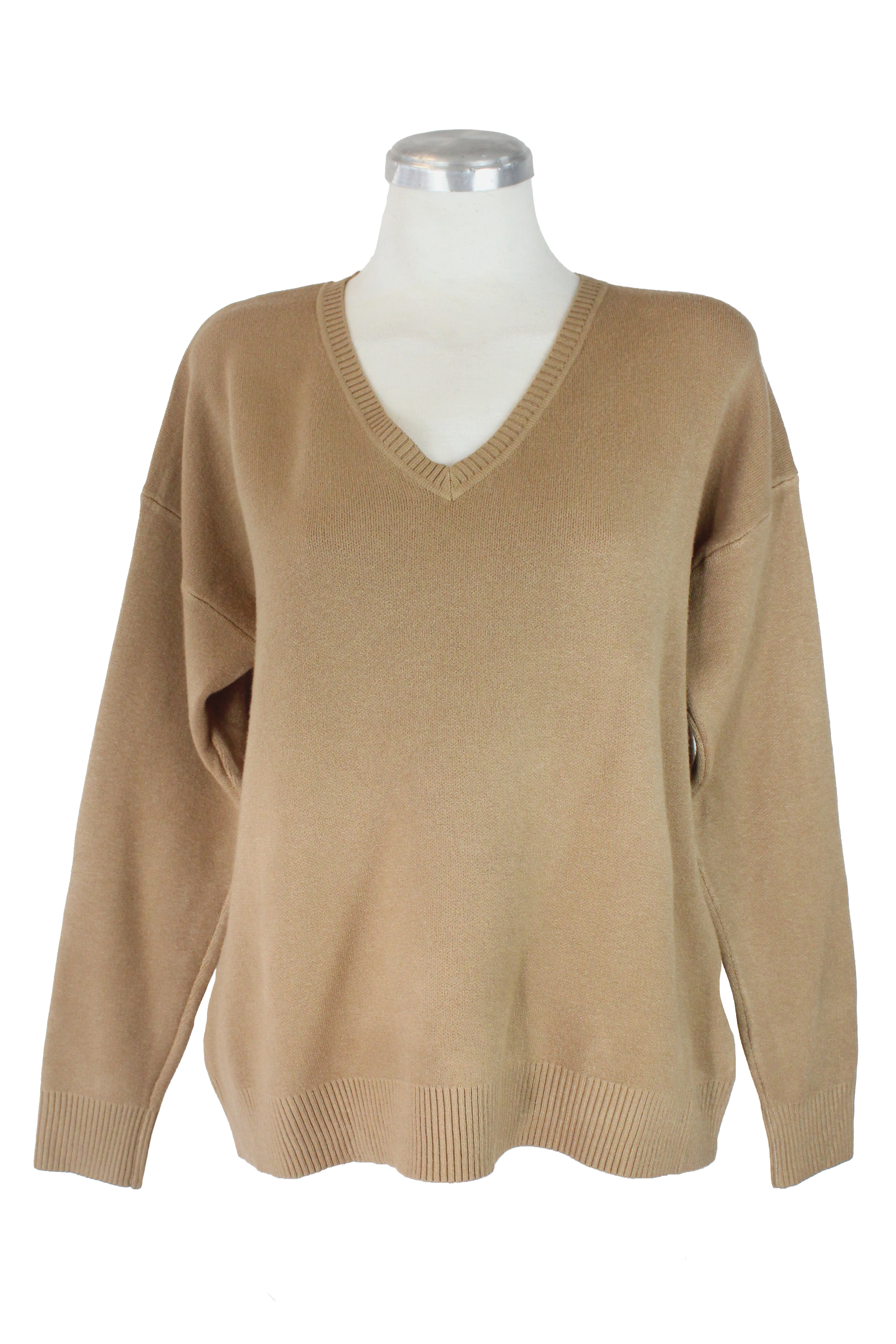 H19329 Suéter Liso Cuello V