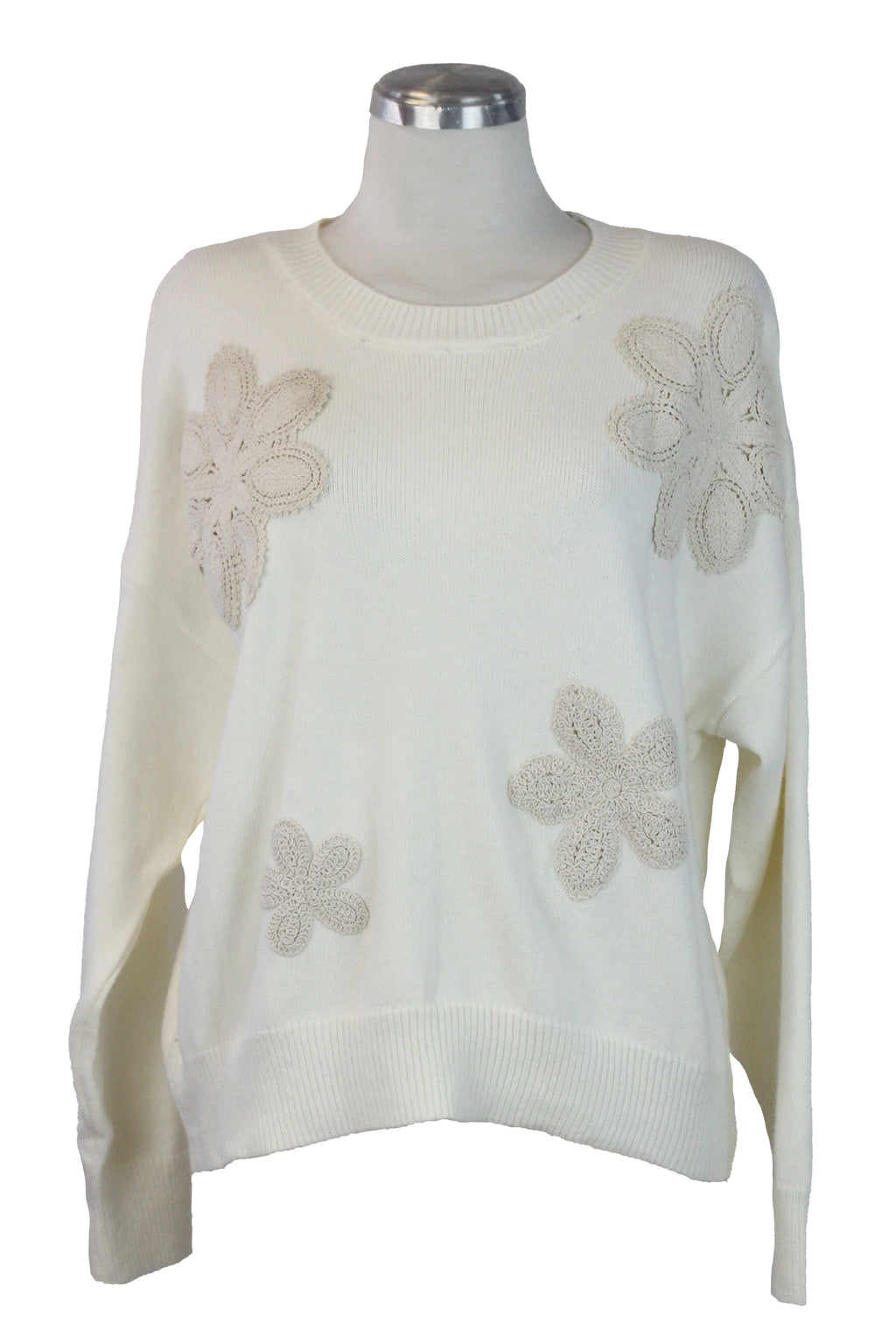 MKN-35006 Suéter Flores Bordadas