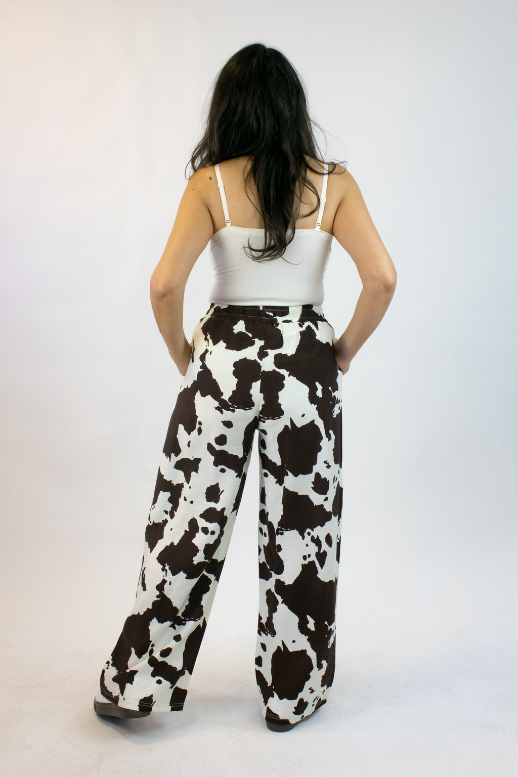 HJ-D579 Pantalón con Elástico Diseño Vaca