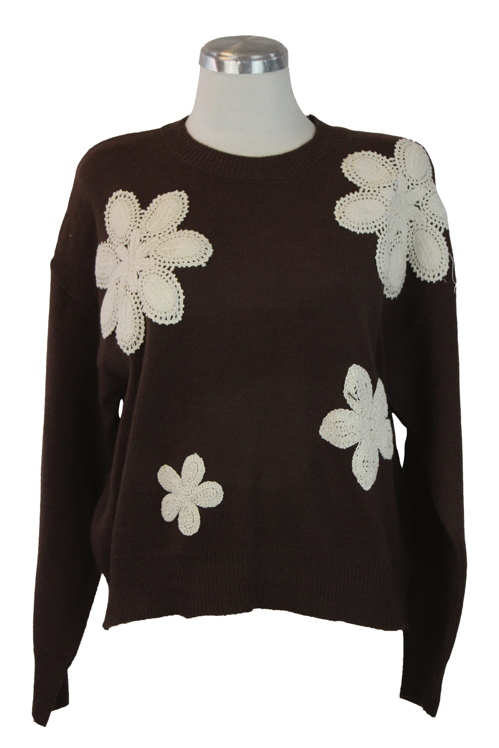 MKN-35006 Suéter Flores Bordadas