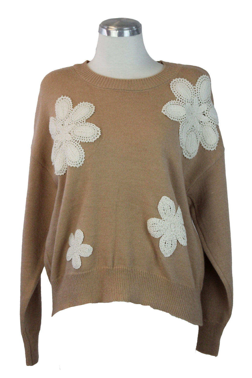 MKN-35006 Suéter Flores Bordadas