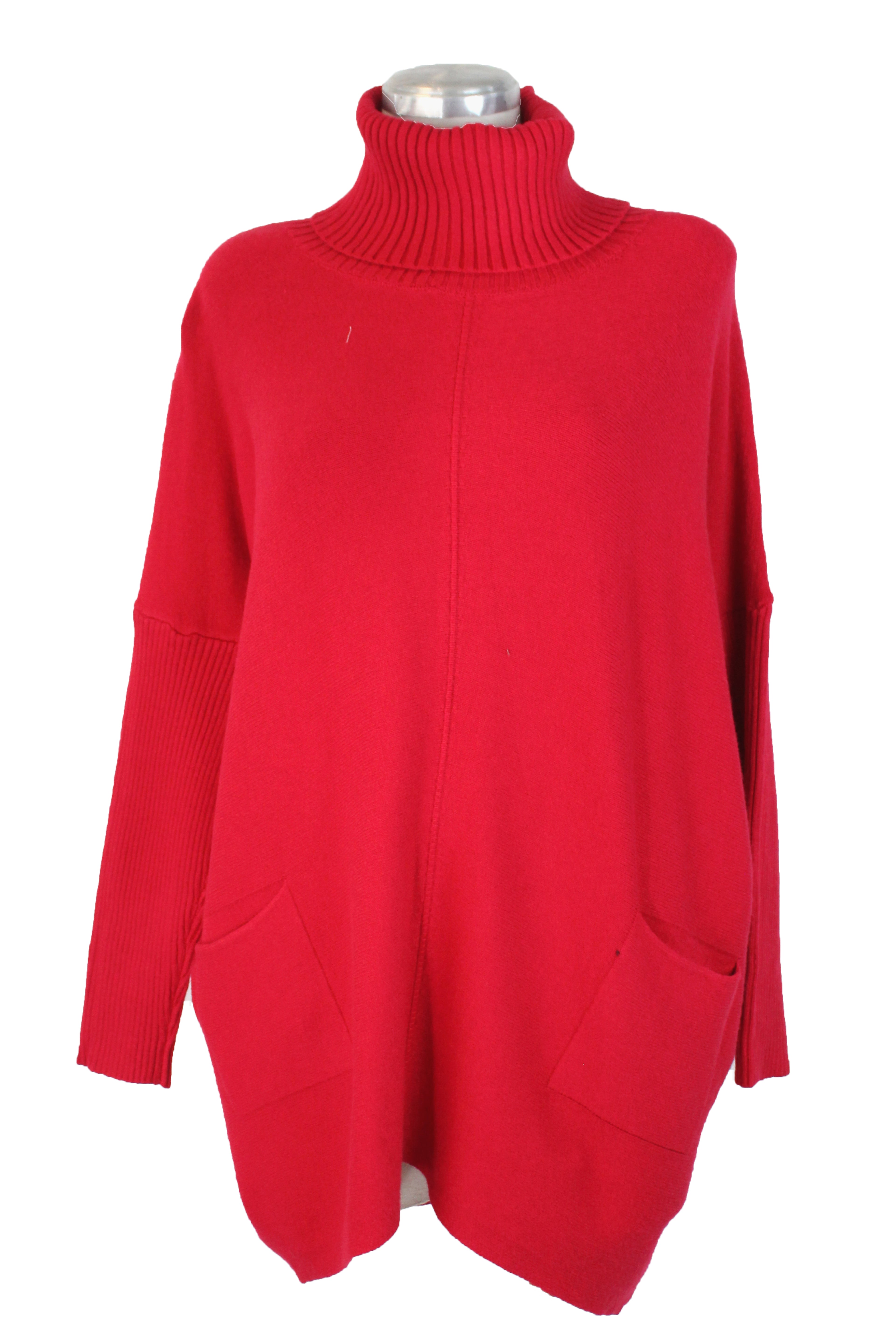 OJ-2735 Maxi Suéter Liso Cuello de Tortuga