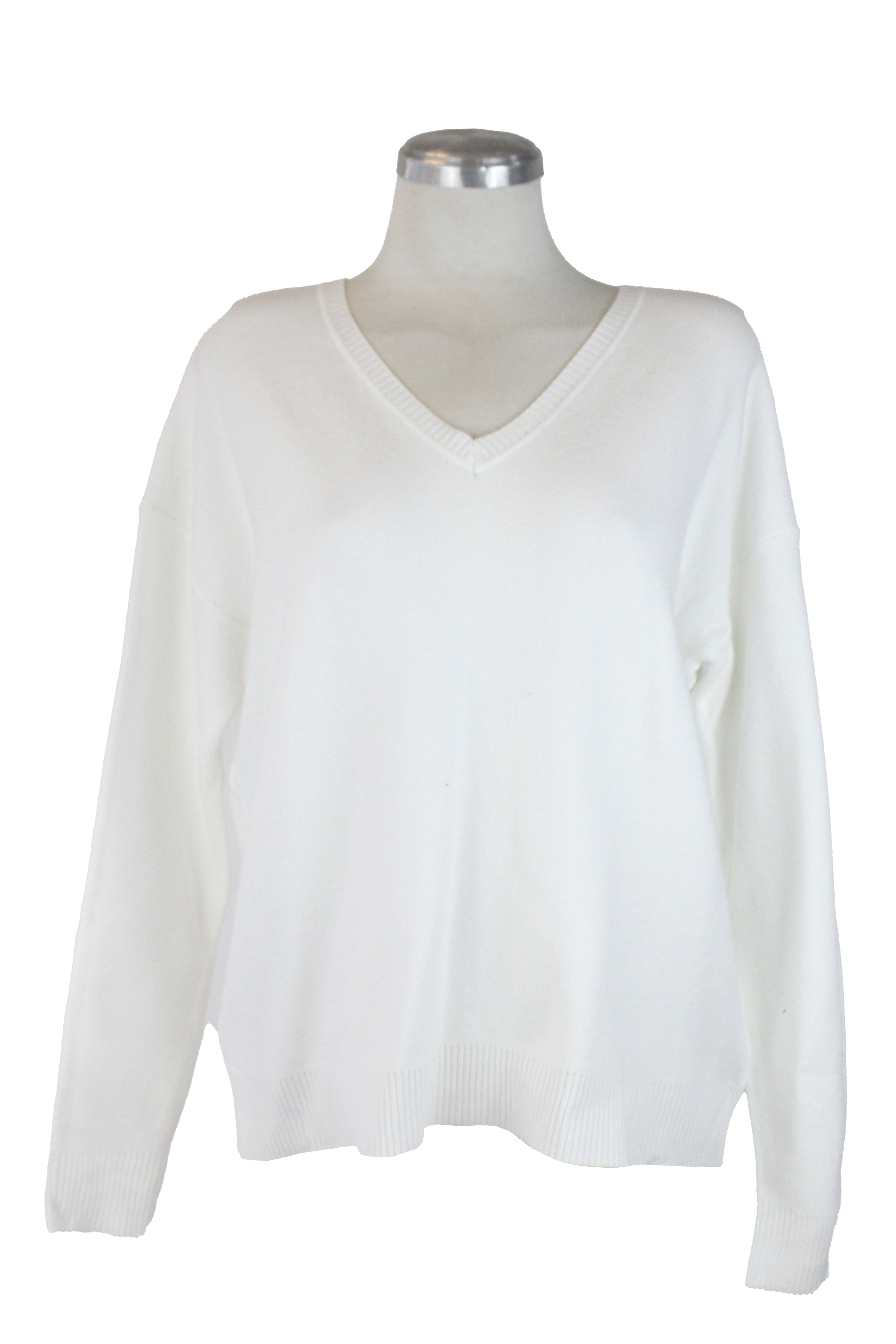 H19329 Suéter Liso Cuello V