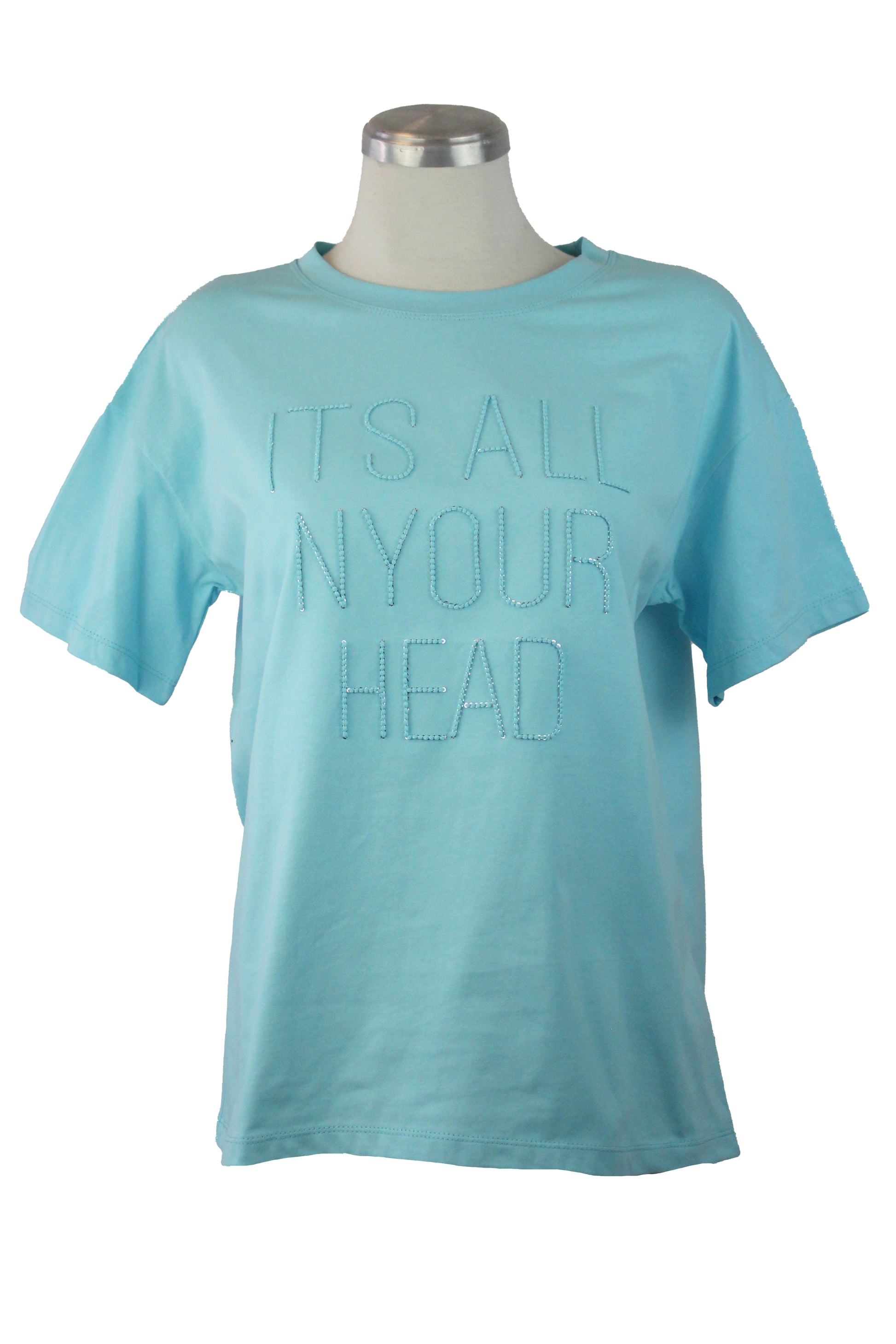 GX-3K807 Blusa Frase Con Piedras