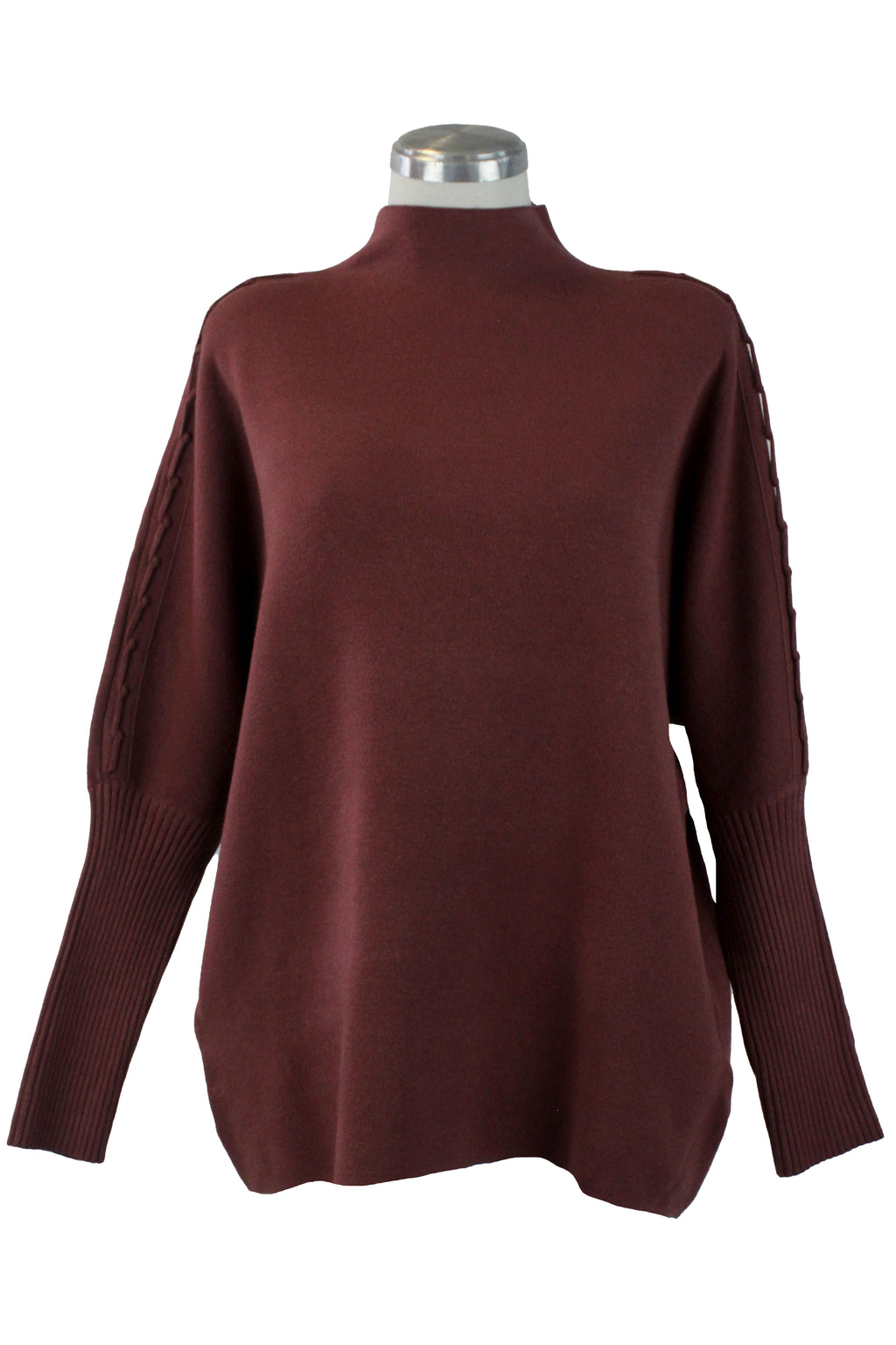 OJ-2763 Suéter Tejido y Tiras con Nudos en Mangas