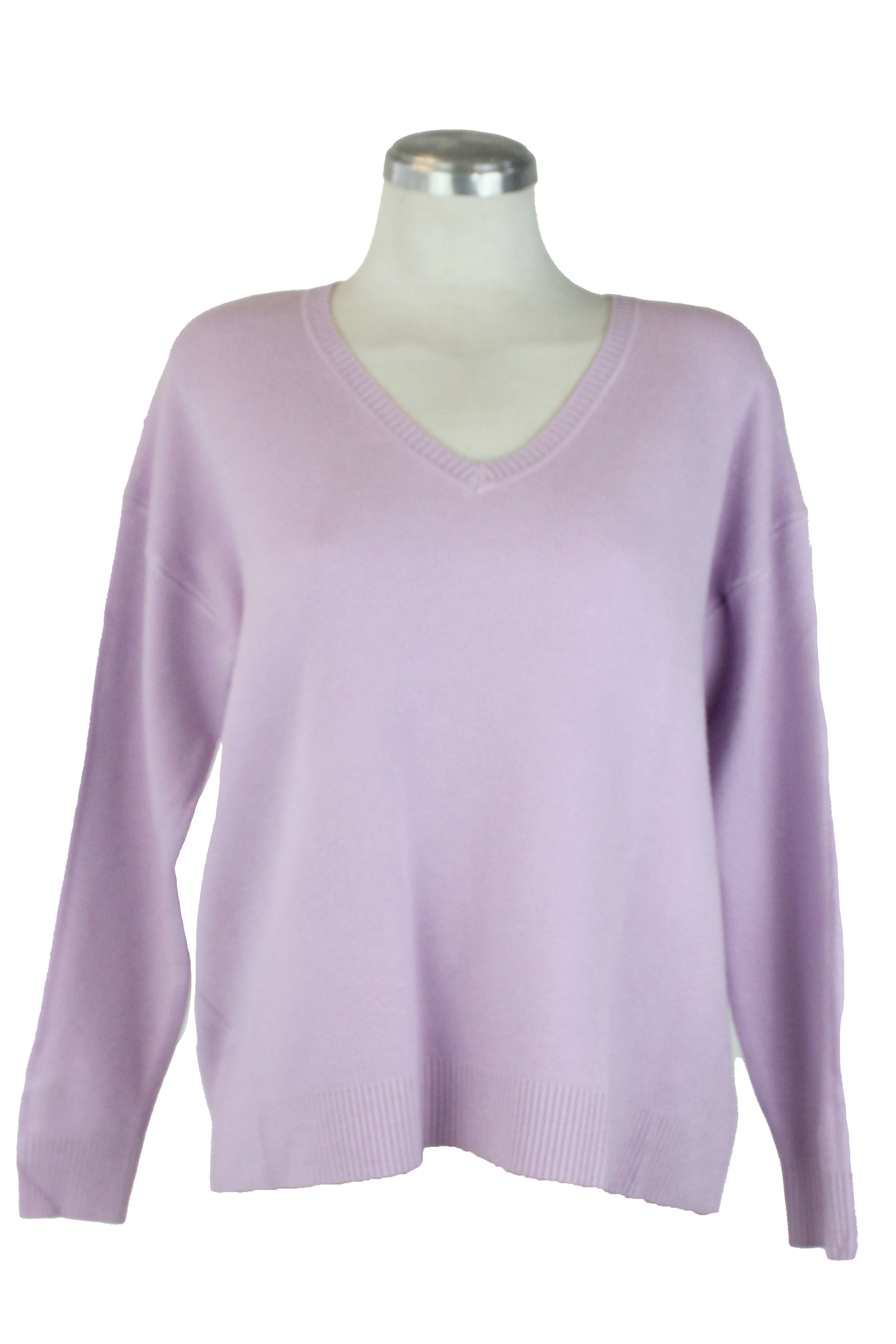 H19329 Suéter Liso Cuello V