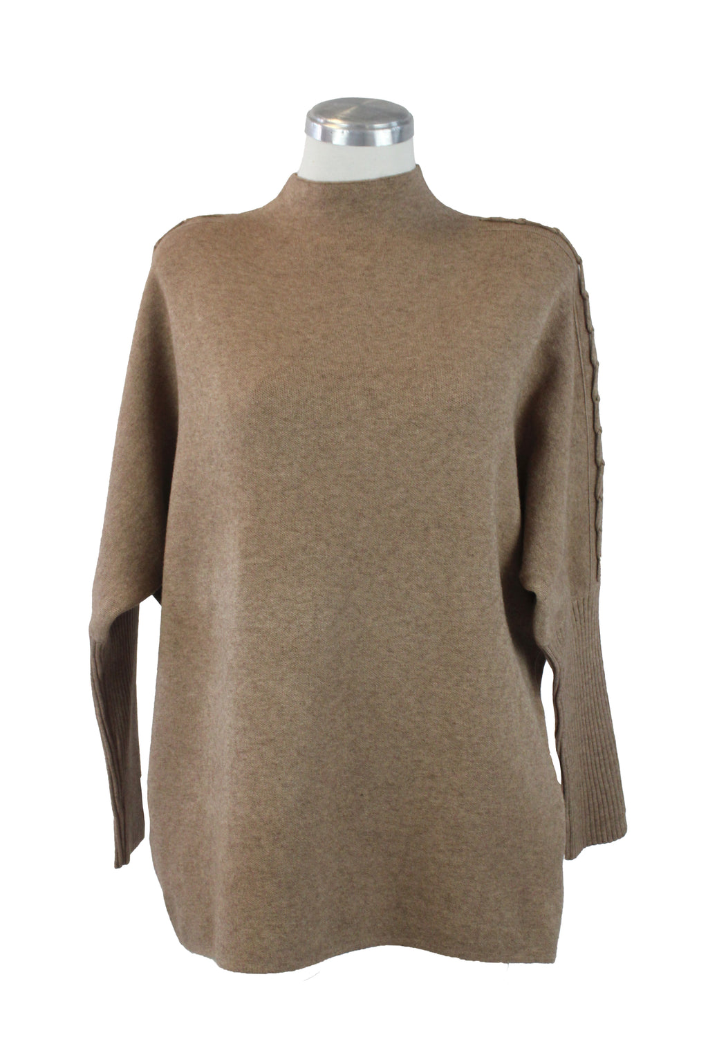 OJ-2763 Suéter Tejido y Tiras con Nudos en Mangas