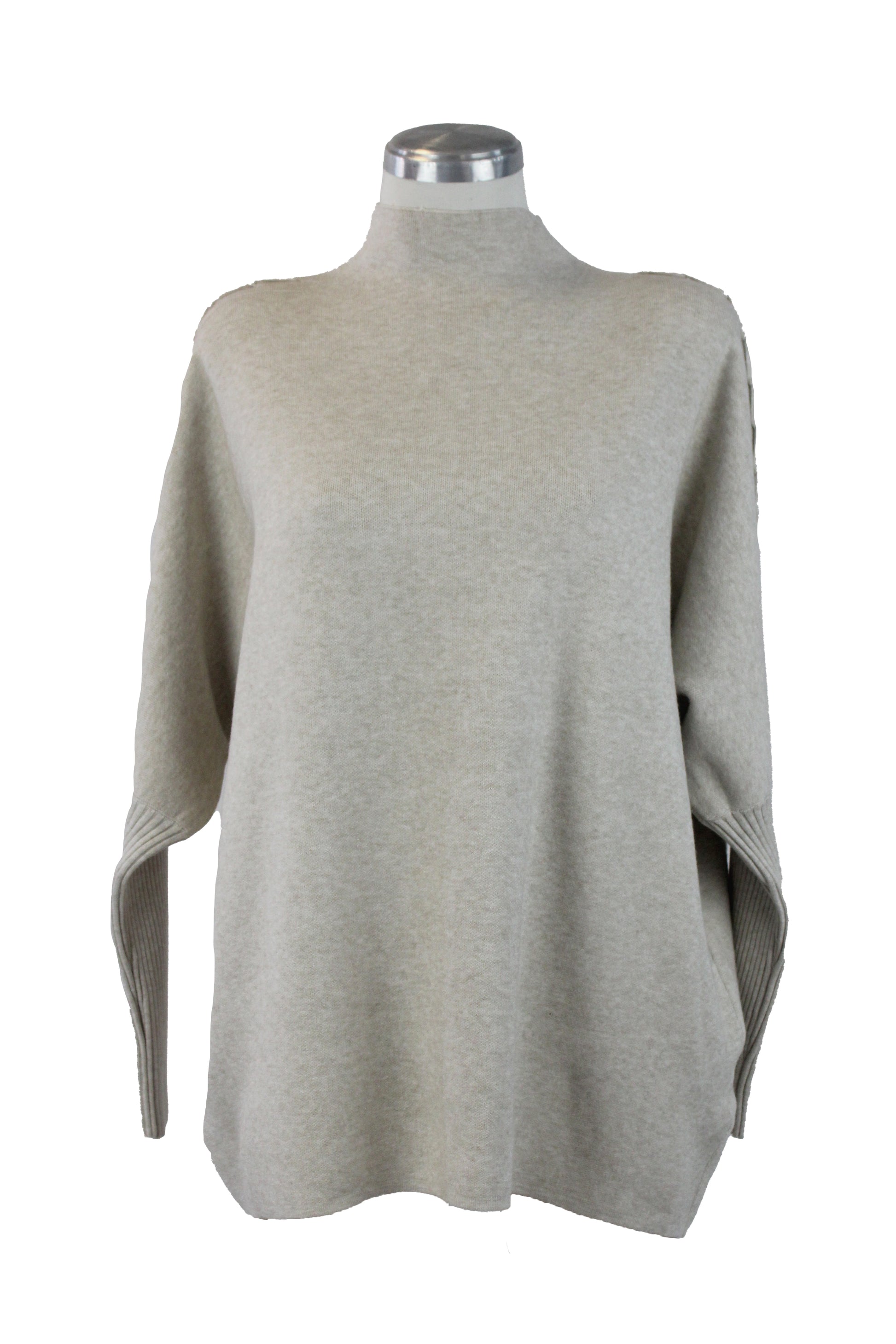 OJ-2763 Suéter Tejido y Tiras con Nudos en Mangas