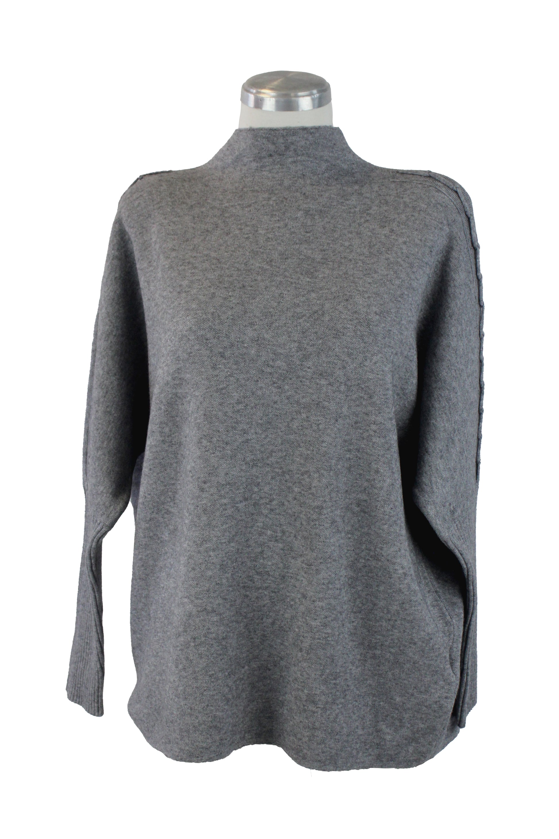 OJ-2763 Suéter Tejido y Tiras con Nudos en Mangas