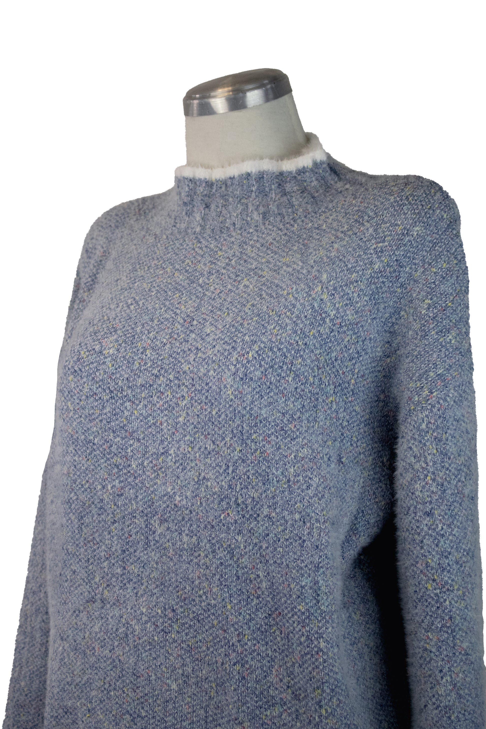 JL34164 Suéter Cuello Afelpado con Puntos