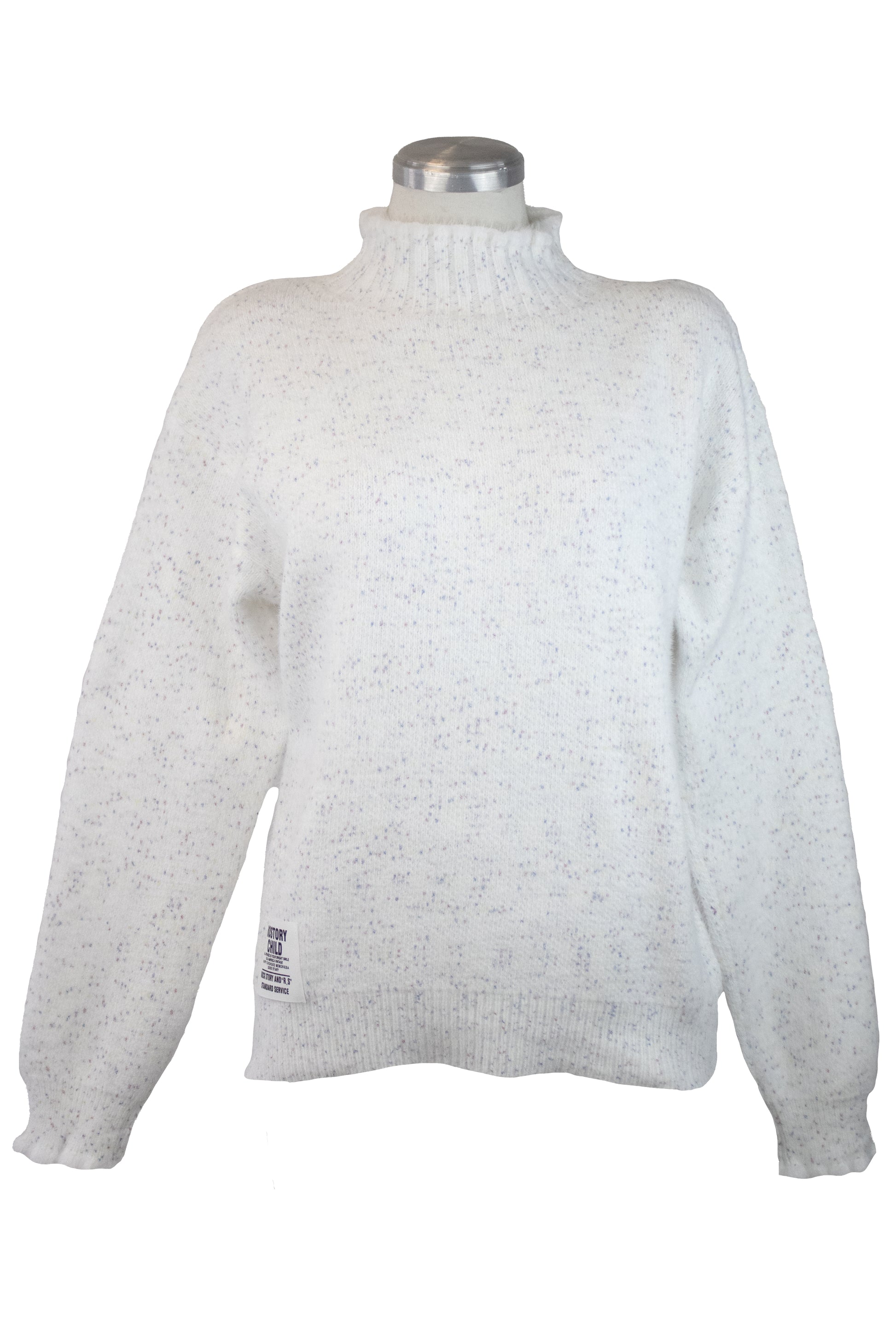 JL34164 Suéter Cuello Afelpado con Puntos