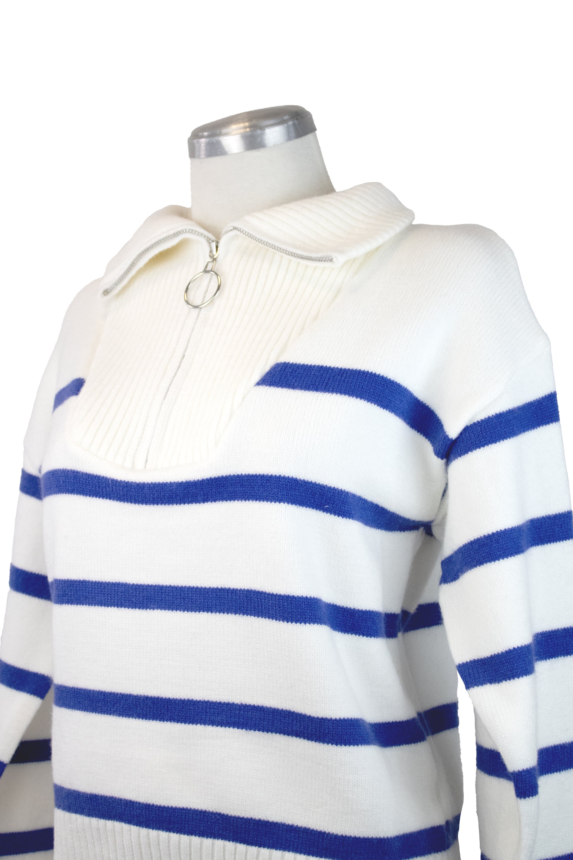 ZM-11766 Suéter Cuello de Tortuga Línea Horizontal