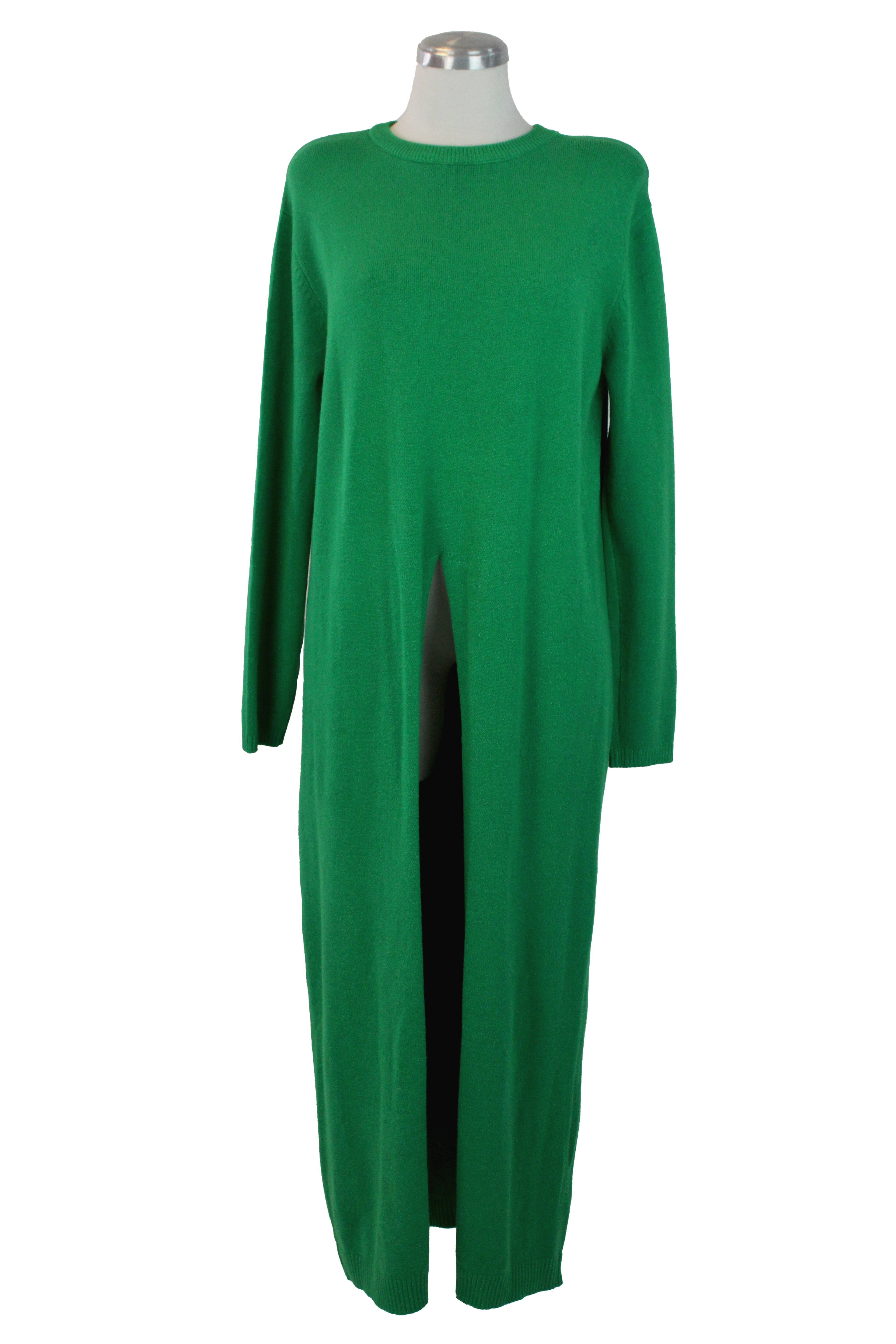 L1569 Vestido Tipo Suéter con Abertura al Centro