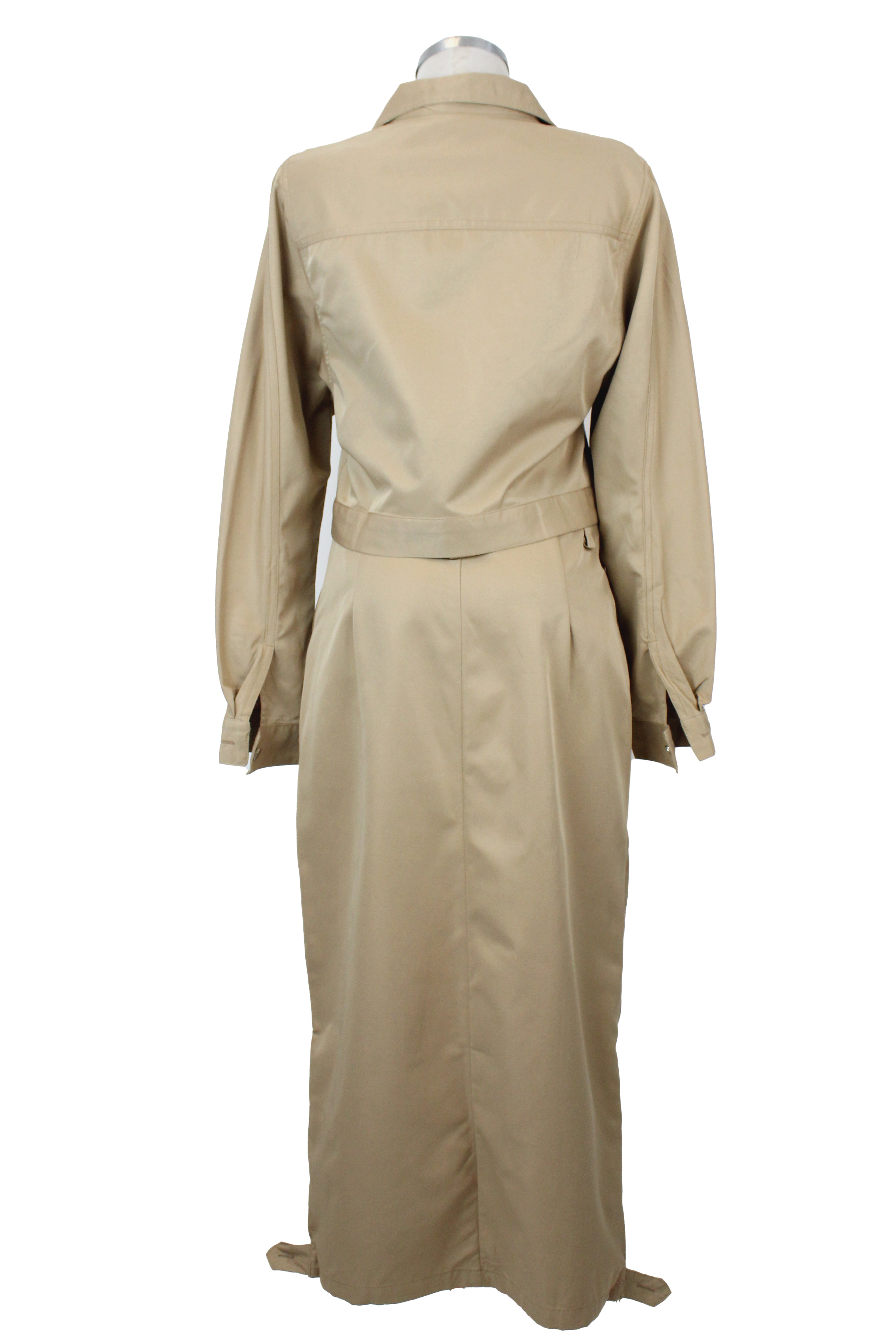 JQ-61145 Conjunto Falda y Chamarra con Bolsos Decorativos