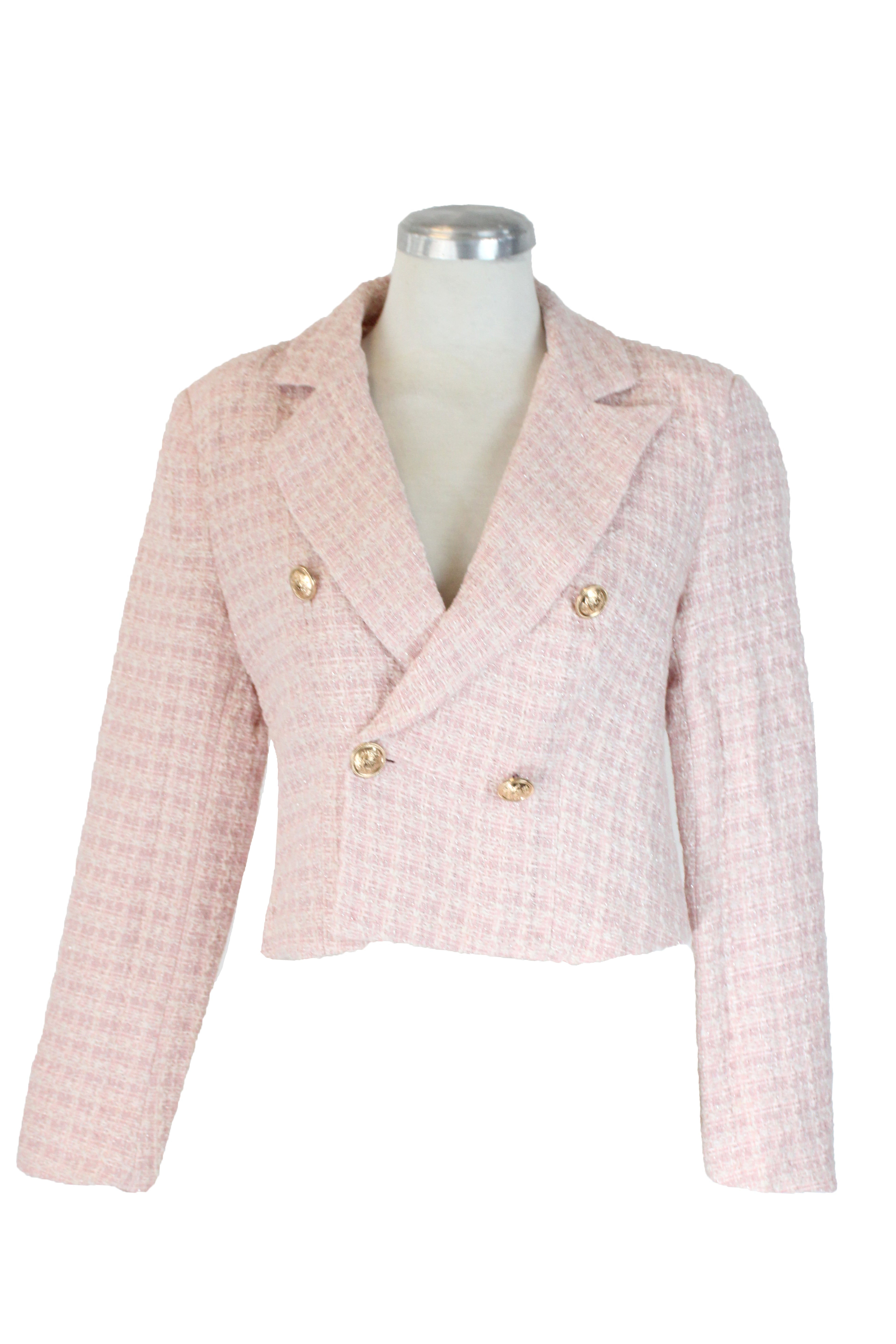 LM7005 Saco Estilo Chanel Botones Dorados