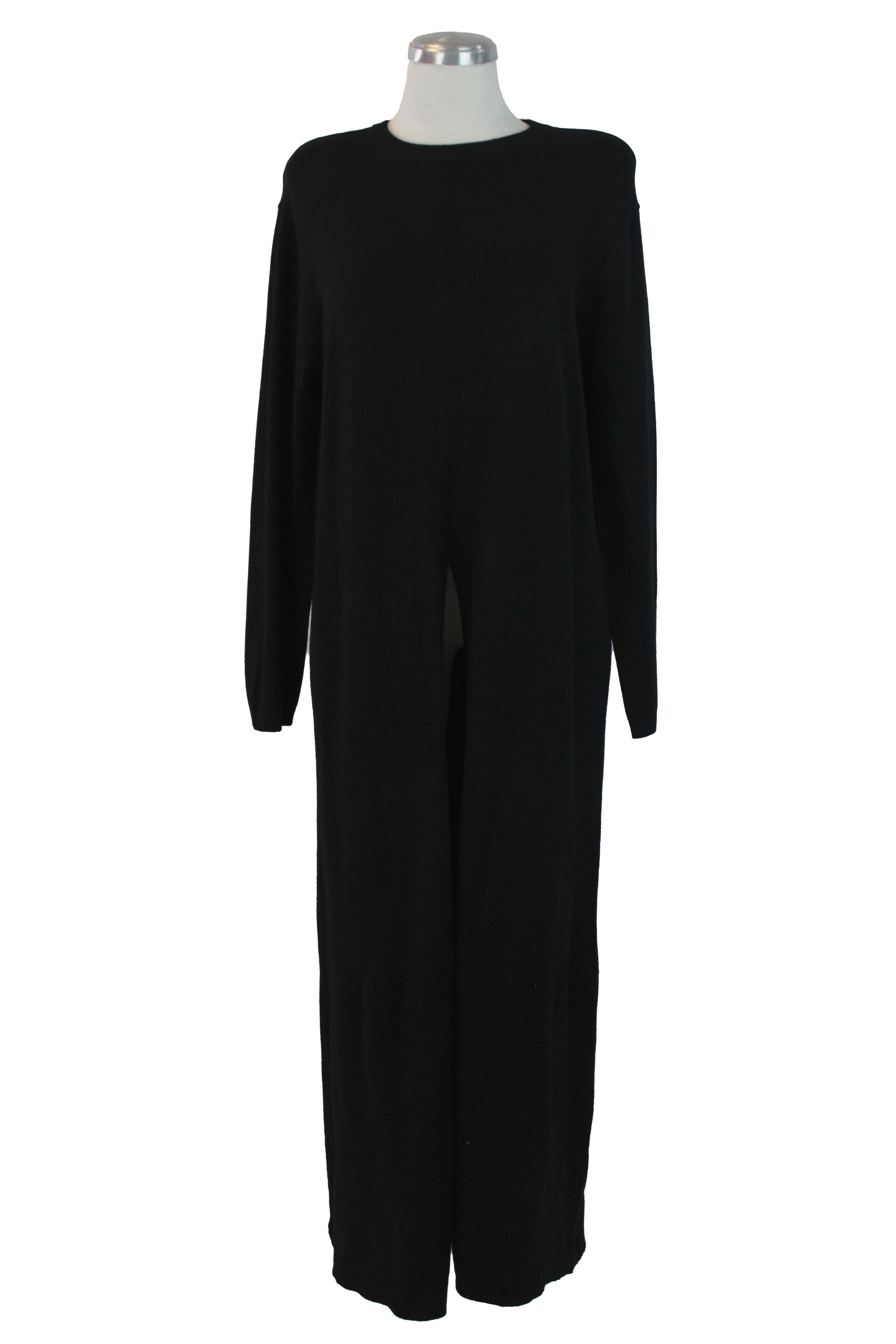 L1569 Vestido Tipo Suéter con Abertura al Centro