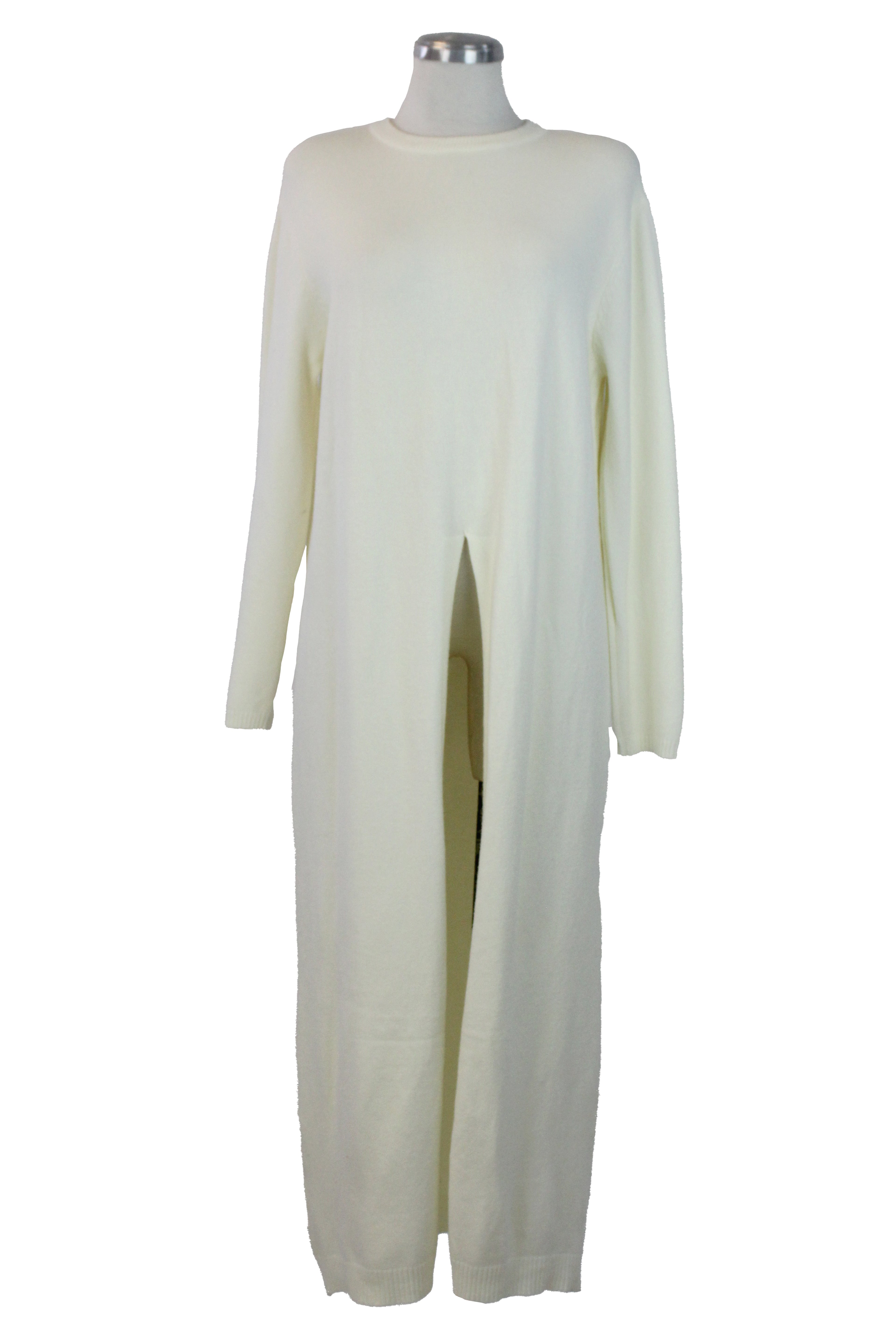 L1569 Vestido Tipo Suéter con Abertura al Centro