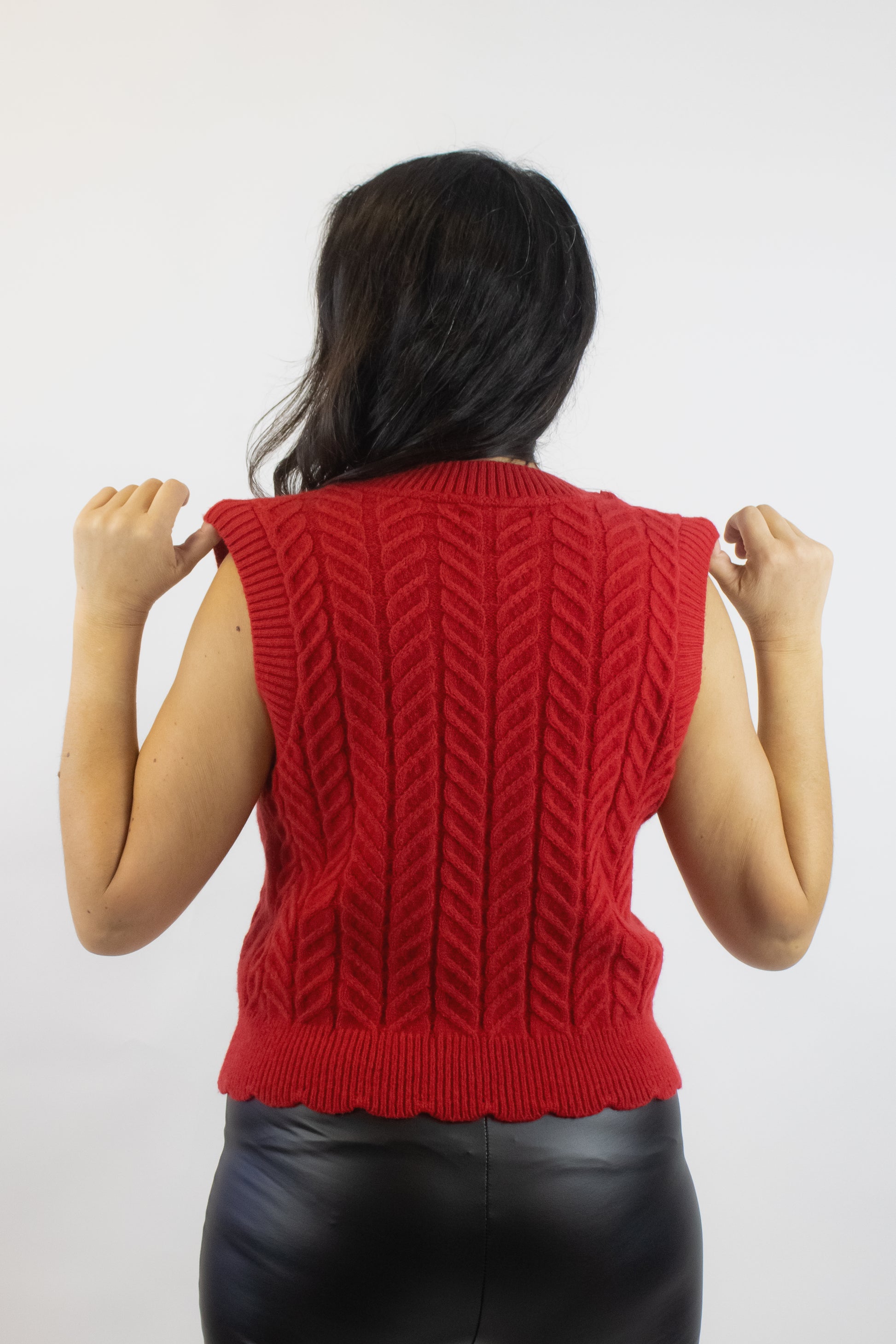 CHL089 Chaleco Tejido de Ondas