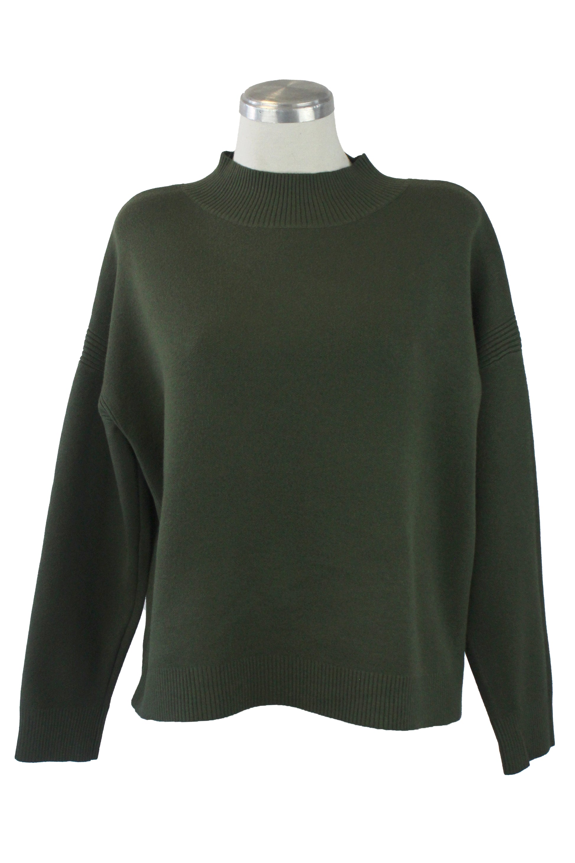 OJ-2762 Suéter Tejido Cuello Alto Líneas Tejidas Delgadas