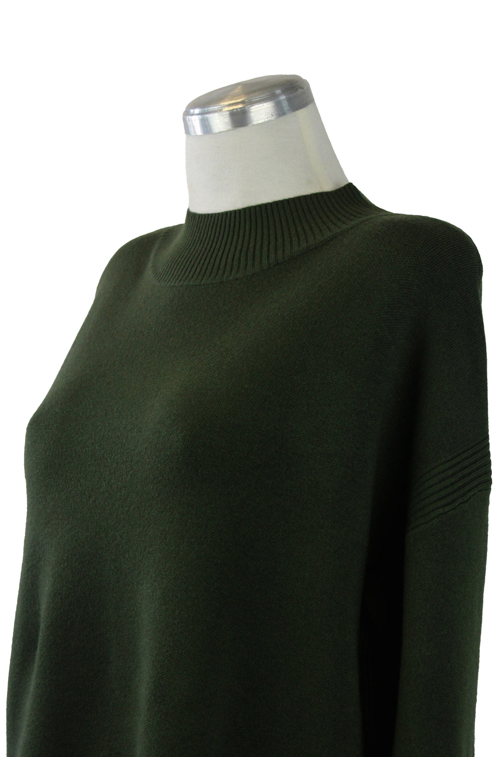 OJ-2762 Suéter Tejido Cuello Alto Líneas Tejidas Delgadas