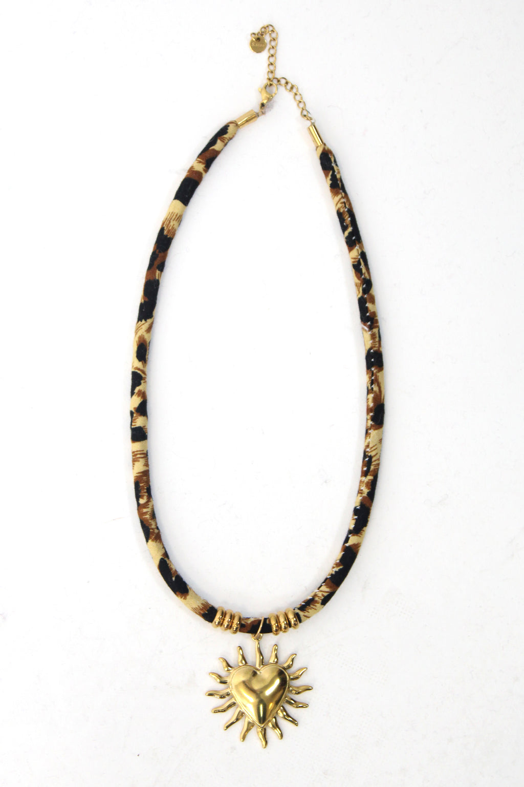 C100 Collar Liston Animal Print con Dije