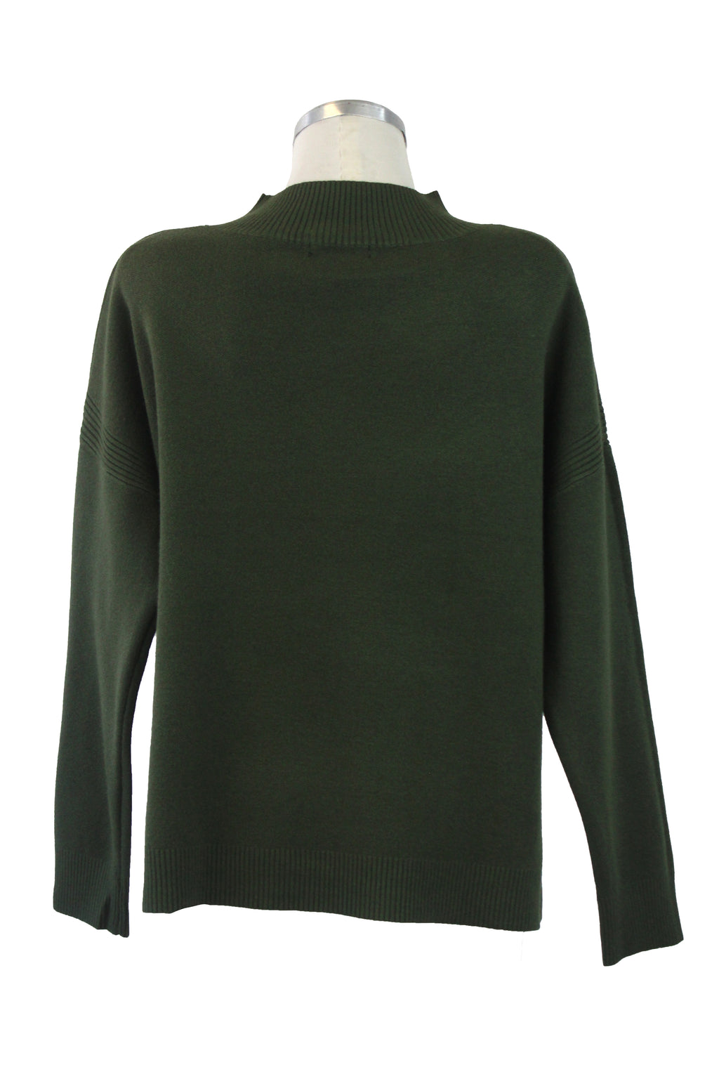 OJ-2762 Suéter Tejido Cuello Alto Líneas Tejidas Delgadas