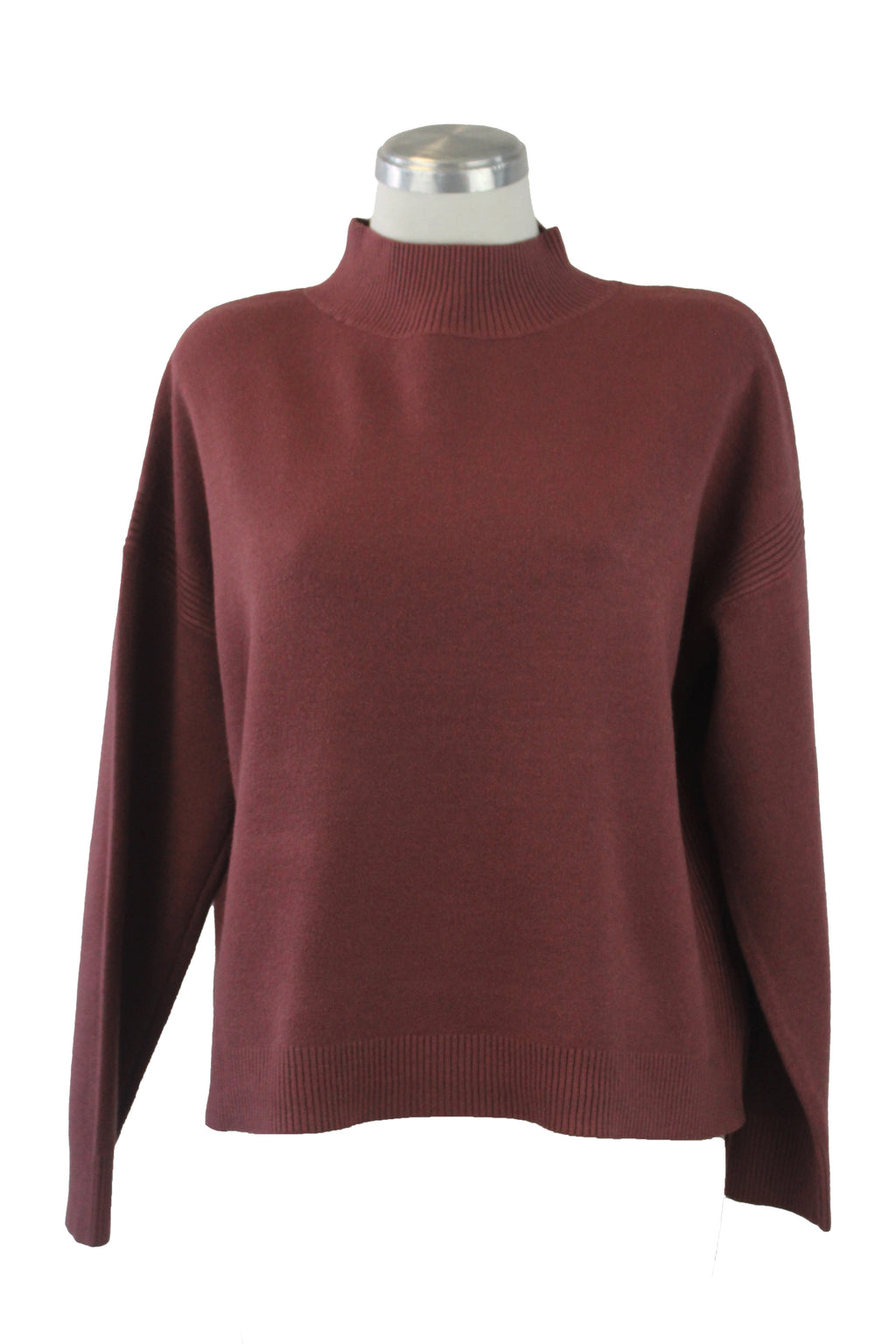 OJ-2762 Suéter Tejido Cuello Alto Líneas Tejidas Delgadas