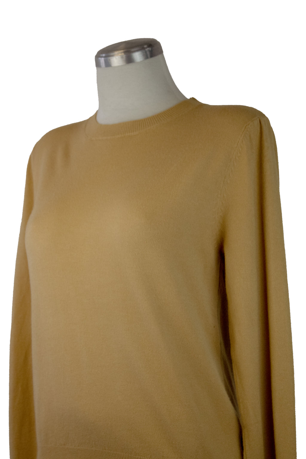 23-8099 Suéter Liso Bordado Cuello Y Muñeca Corto