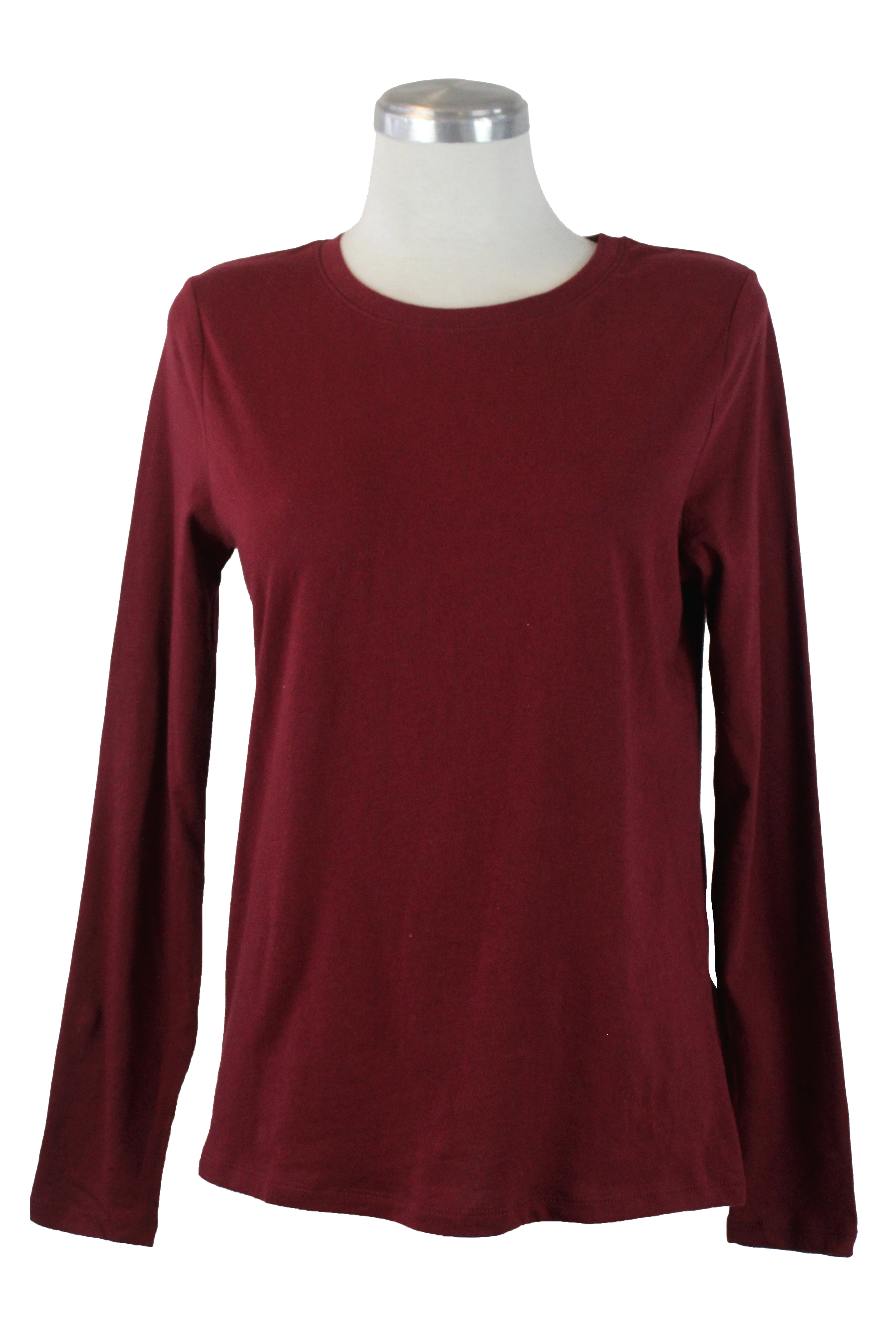 TT36 Blusa Basica Lisa Manga Cuello Redondo