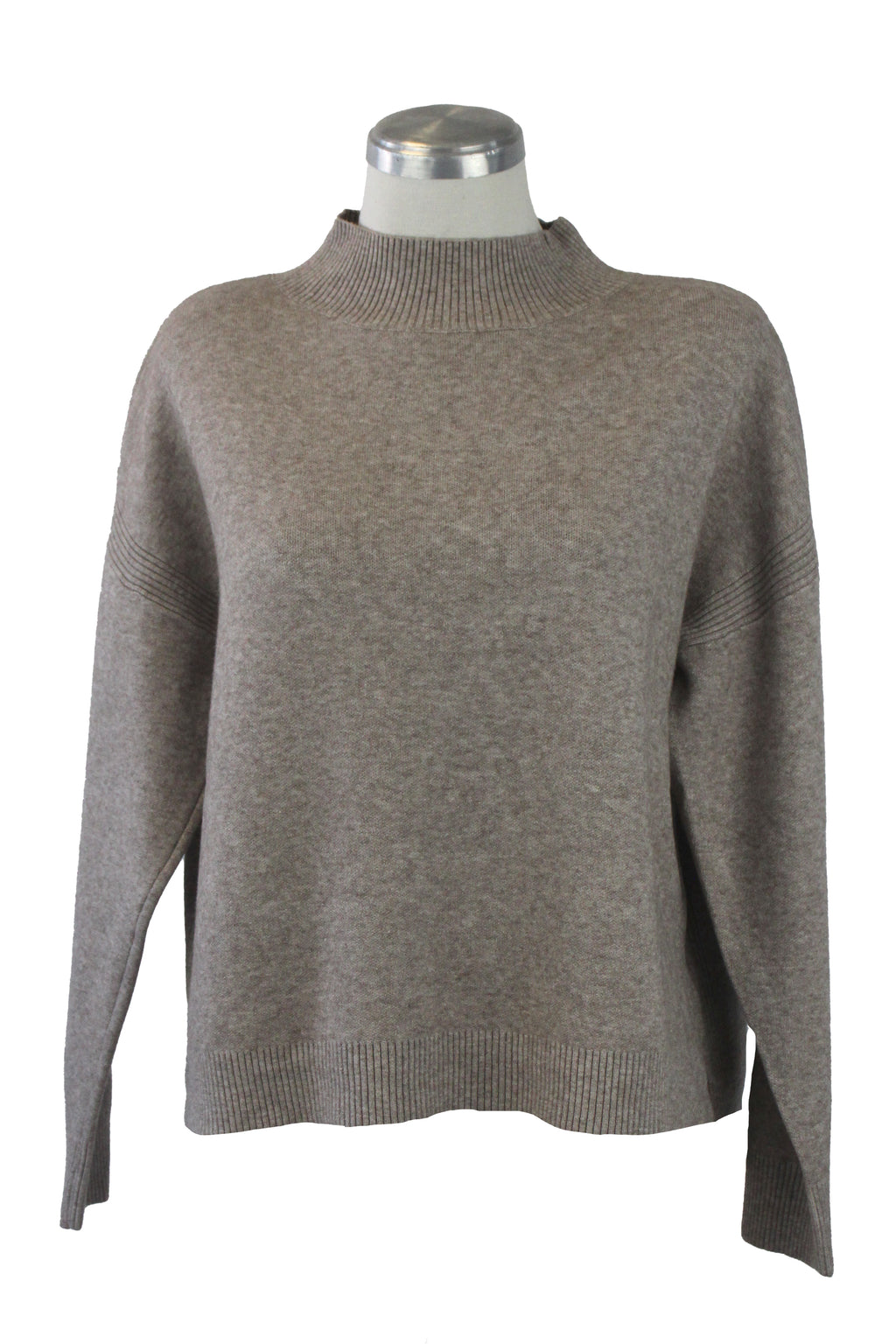 OJ-2762 Suéter Tejido Cuello Alto Líneas Tejidas Delgadas