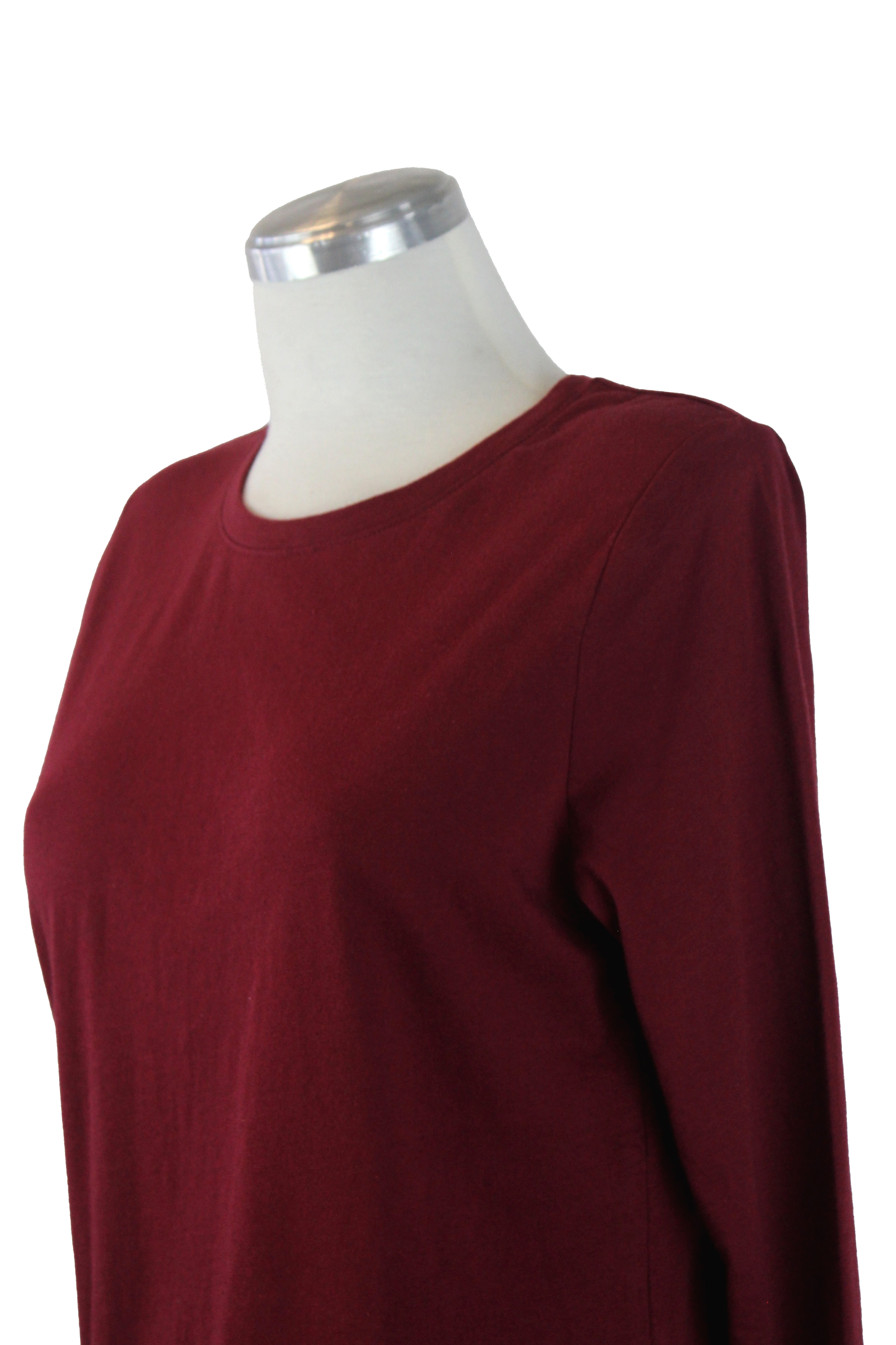 TT36 Blusa Basica Lisa Manga Cuello Redondo