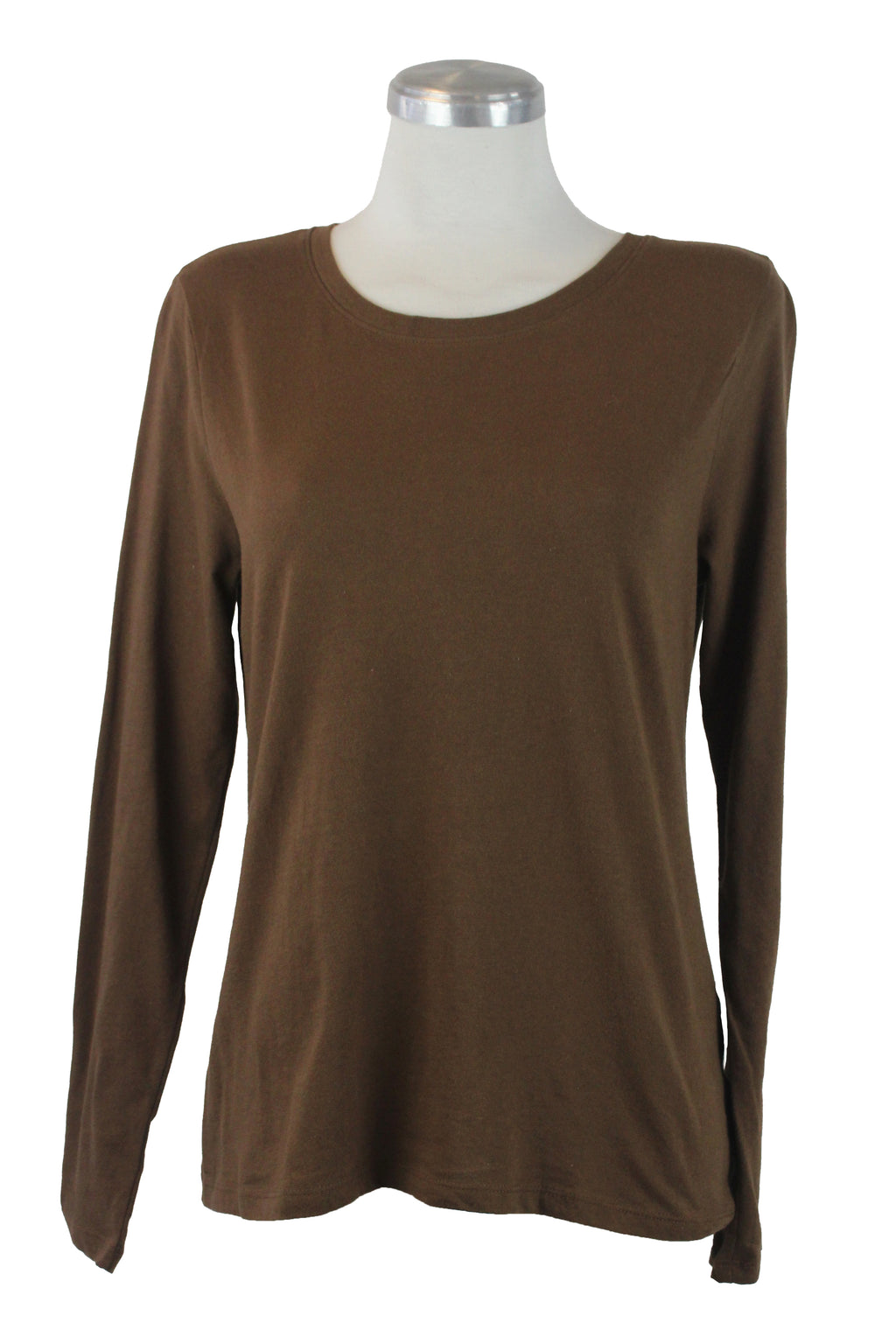 TT36 Blusa Basica Lisa Manga Cuello Redondo