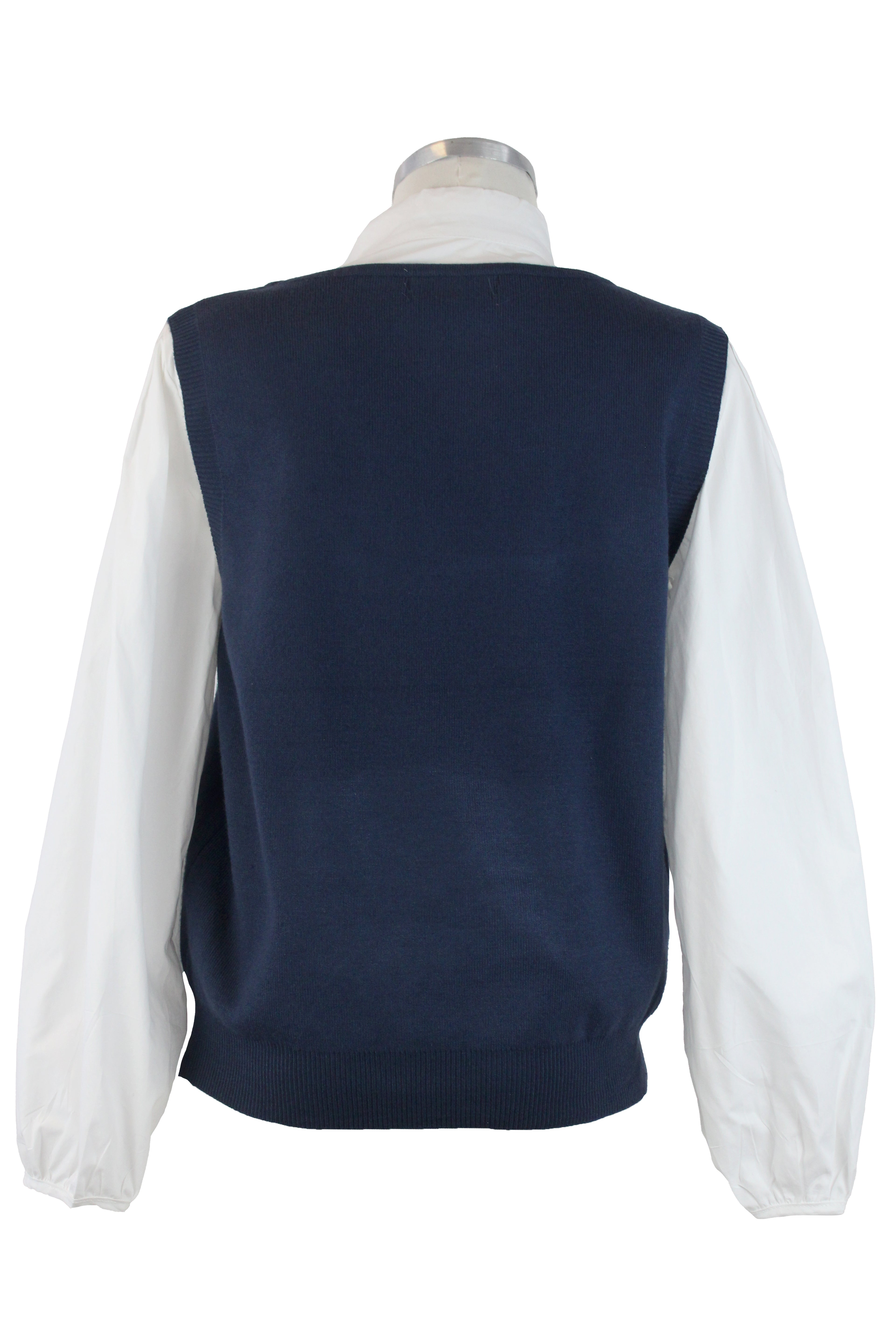 6090 Camisa Con Moño y Chaleco