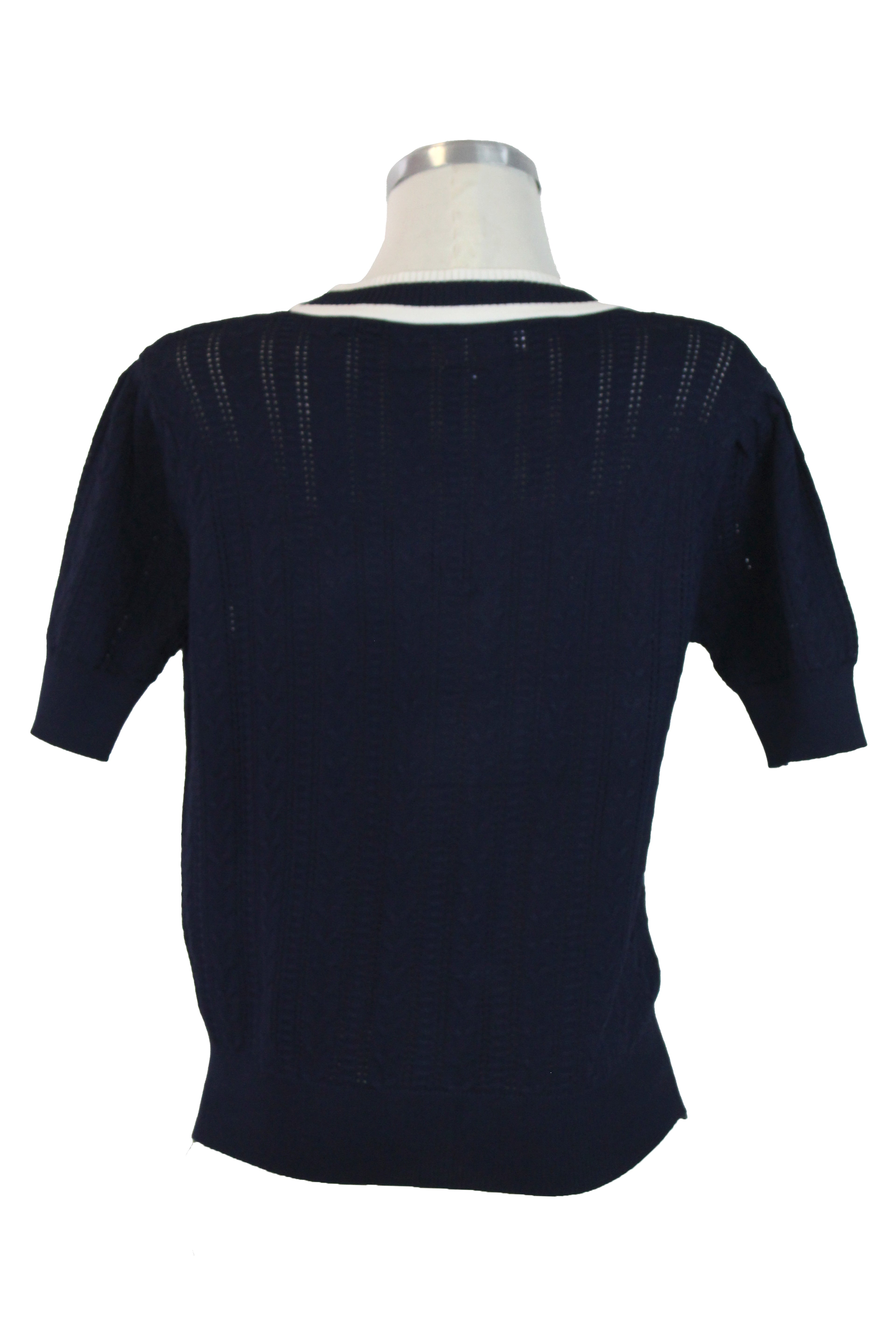 M-1092 Blusa Estilo Cardigan con Botones Aperlados