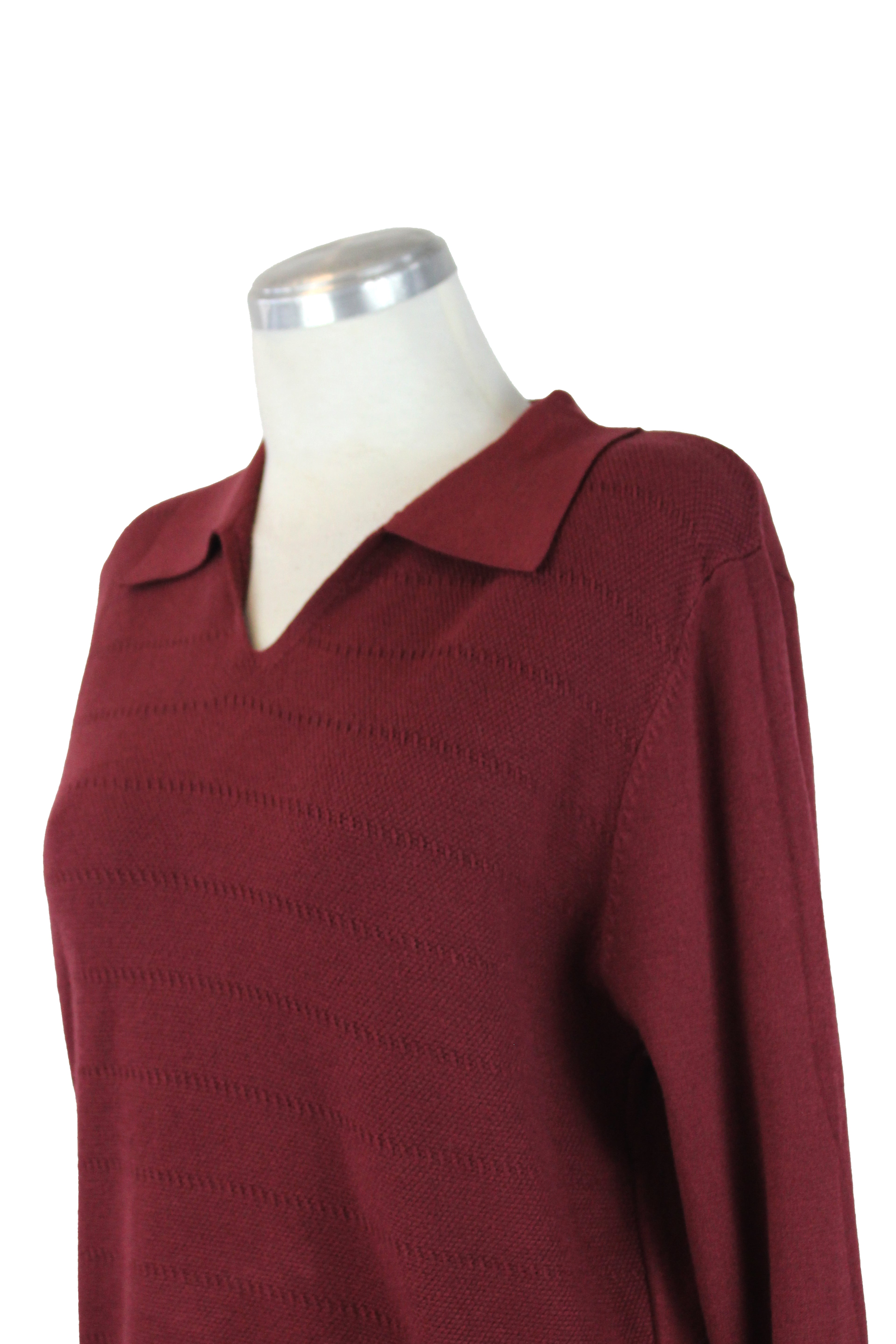 M17313A Suéter Cuello Tipo Camisa Dije Inferior