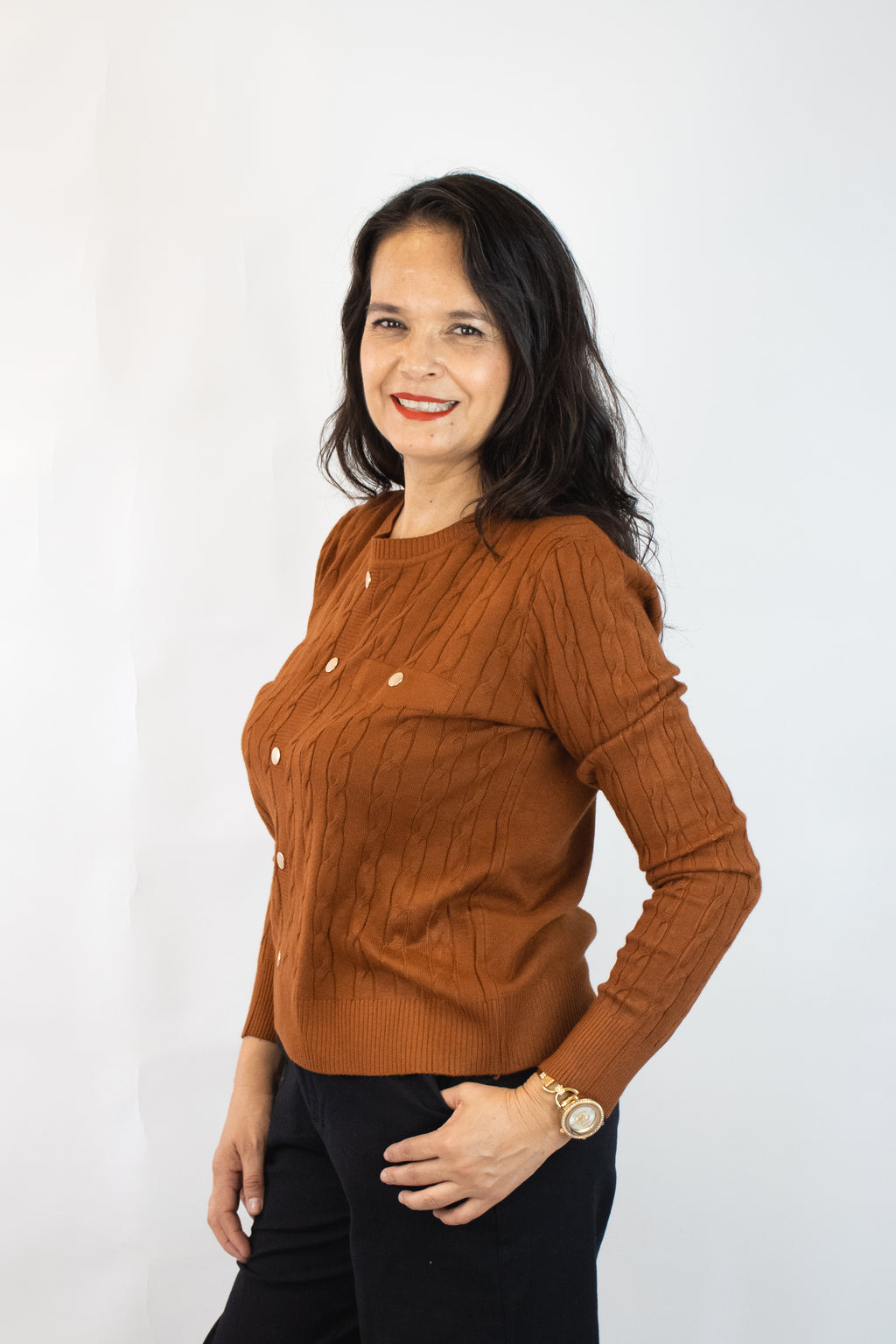 MZ-24135 Suéter con Diseño y Botones