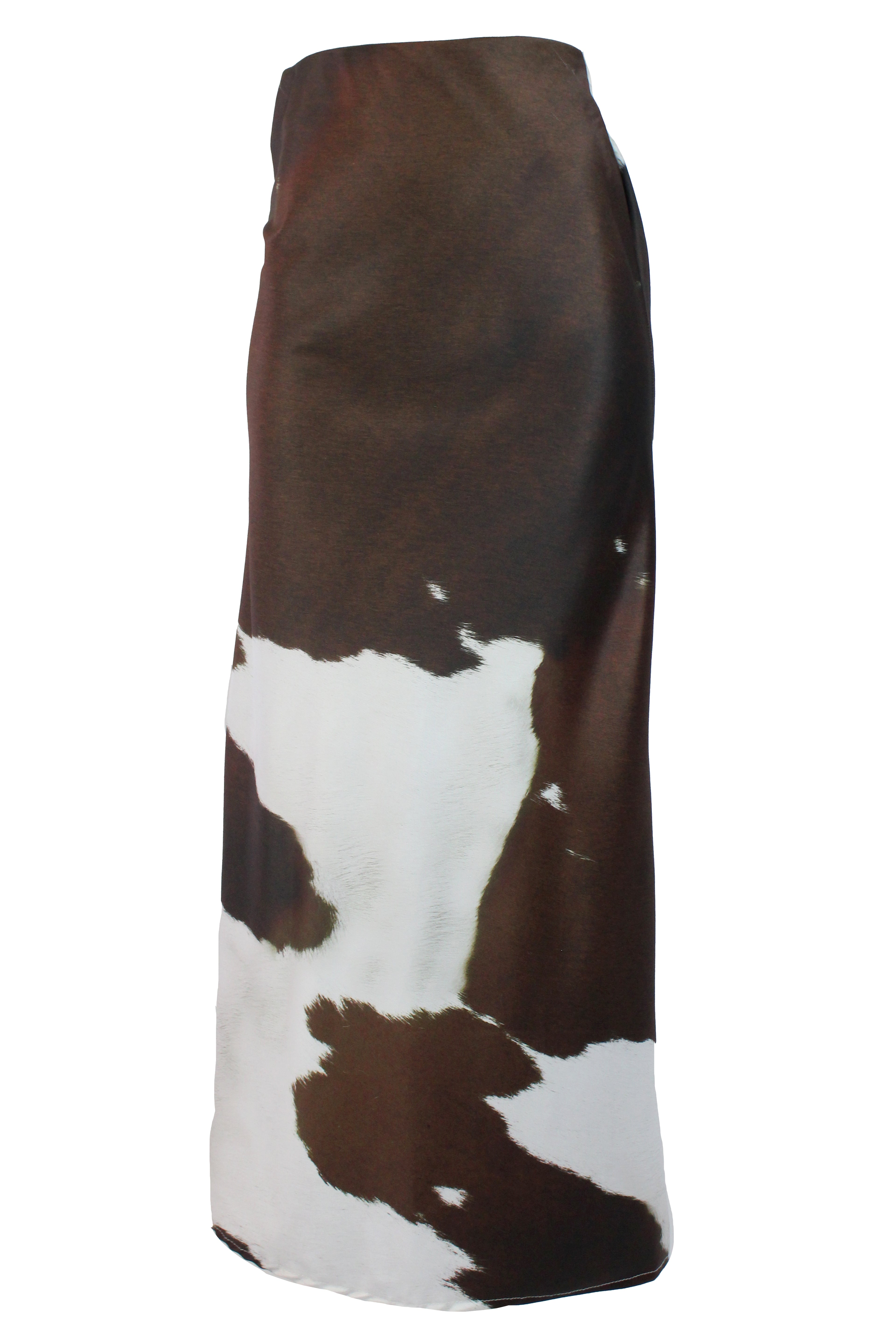 4106SVJ1 Falda Satín Estampado Vaca