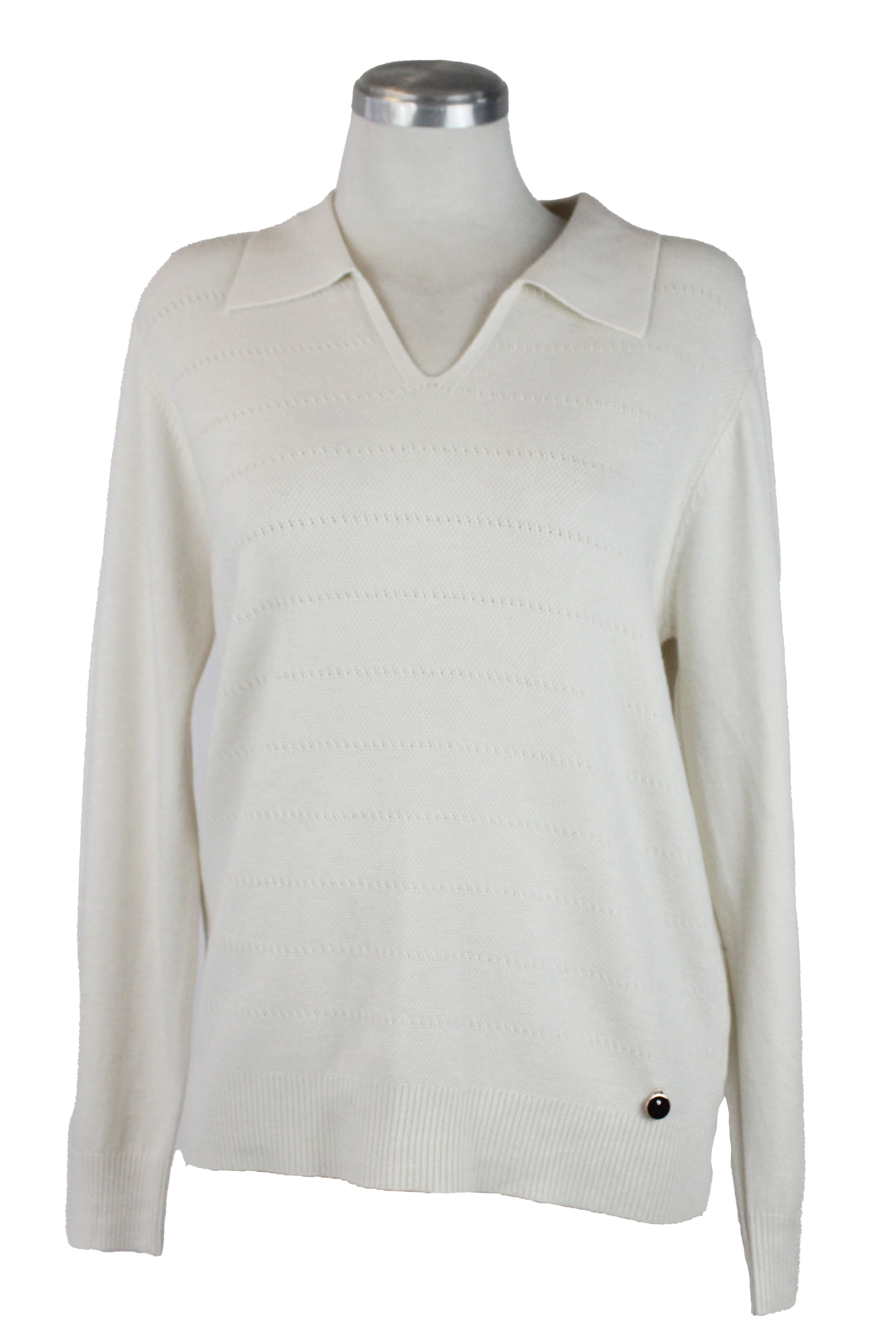 M17313A Suéter Cuello Tipo Camisa Dije Inferior